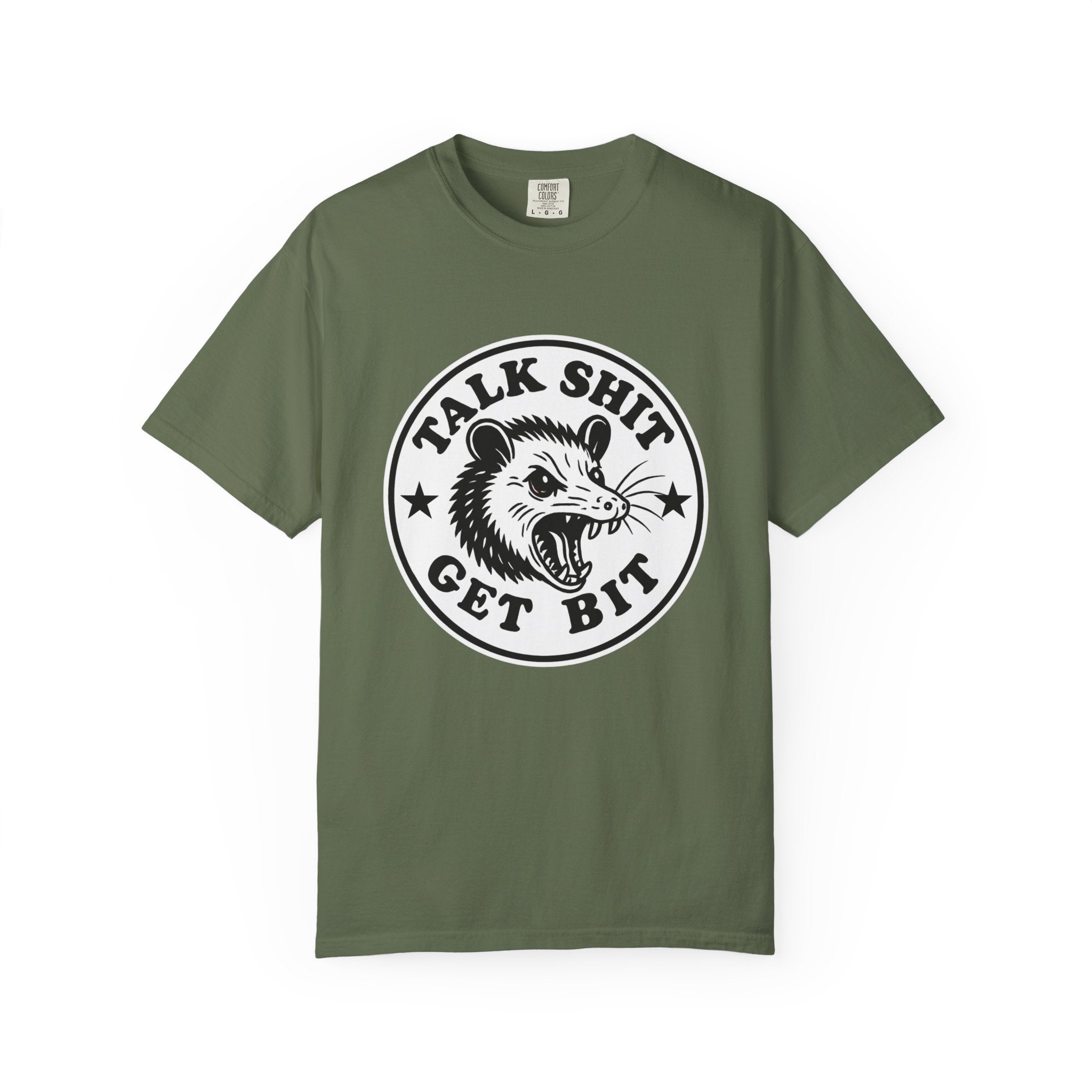 Talk Shit Get Bit Tee — Screaming Possum Graphic T-Shirt
