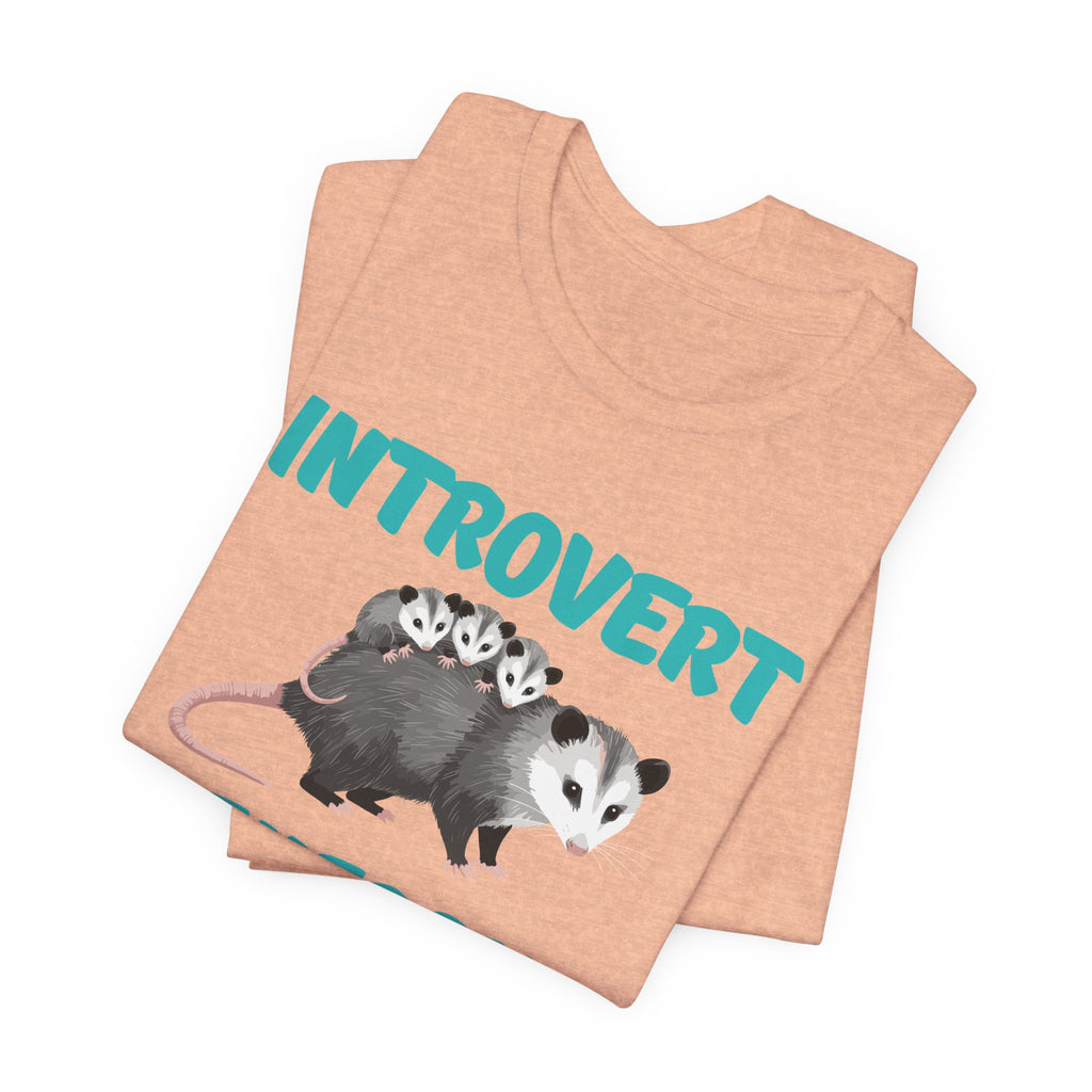 Introvert Energy T-Shirt — Cute Opossum Graphic Tee from Screaming Possum