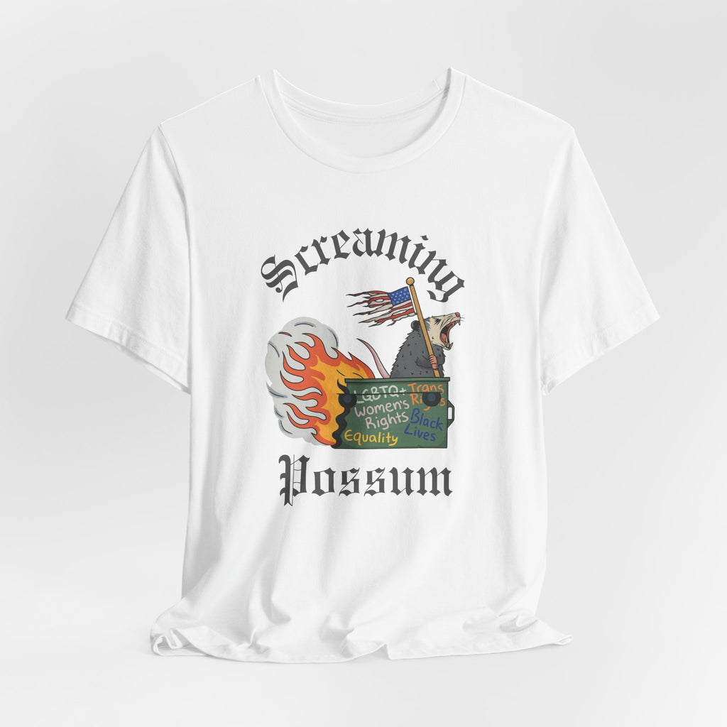 DEI Ride or Die - Screaming Possum Dumpster Fire Ride T-Shirt
