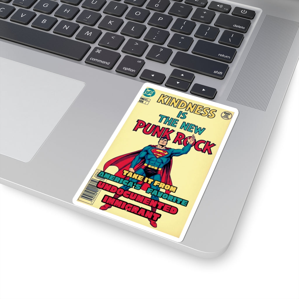 Kindness Is The New Punk Rock Kiss-Cut Stickers, Superhero Stickers, Punk Rock Decor, Laptop Stickers, Gift Ideas, Unique Art