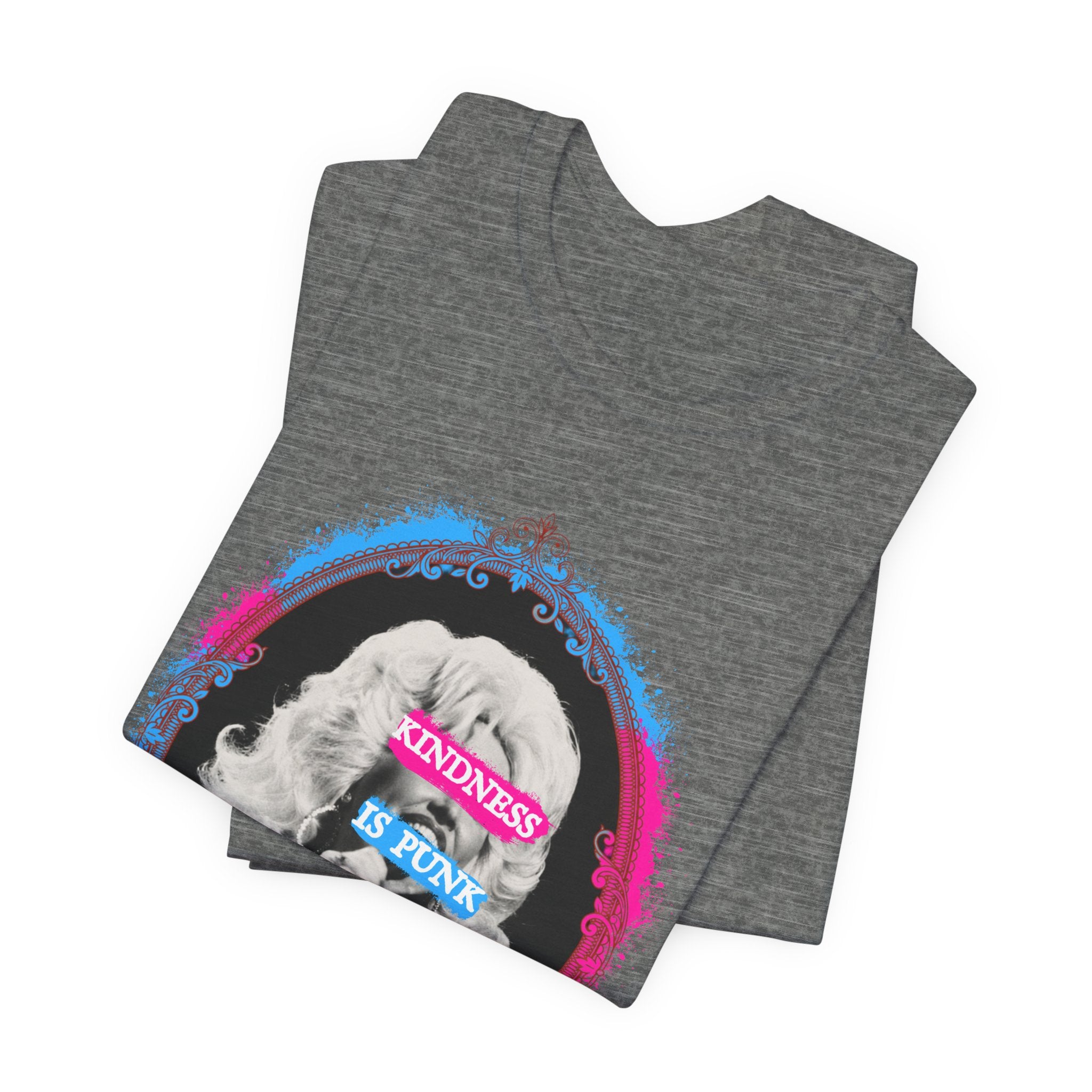 Kindness Is Punk Dolly Bella + Canvas T-Shirt - Vintage Punk Graphic Tee