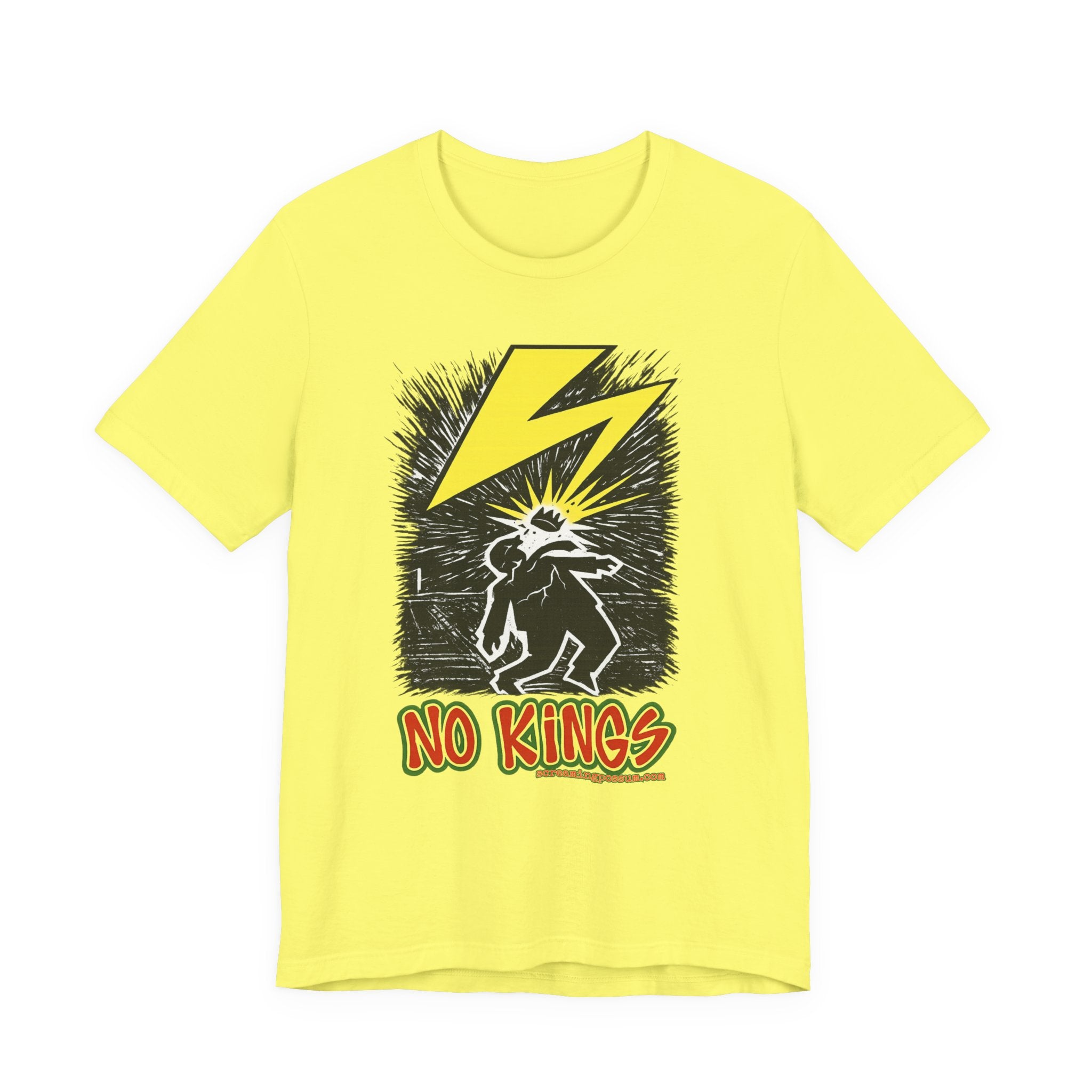 No Kings Lightning Bolt Bella + Canvas T-Shirt