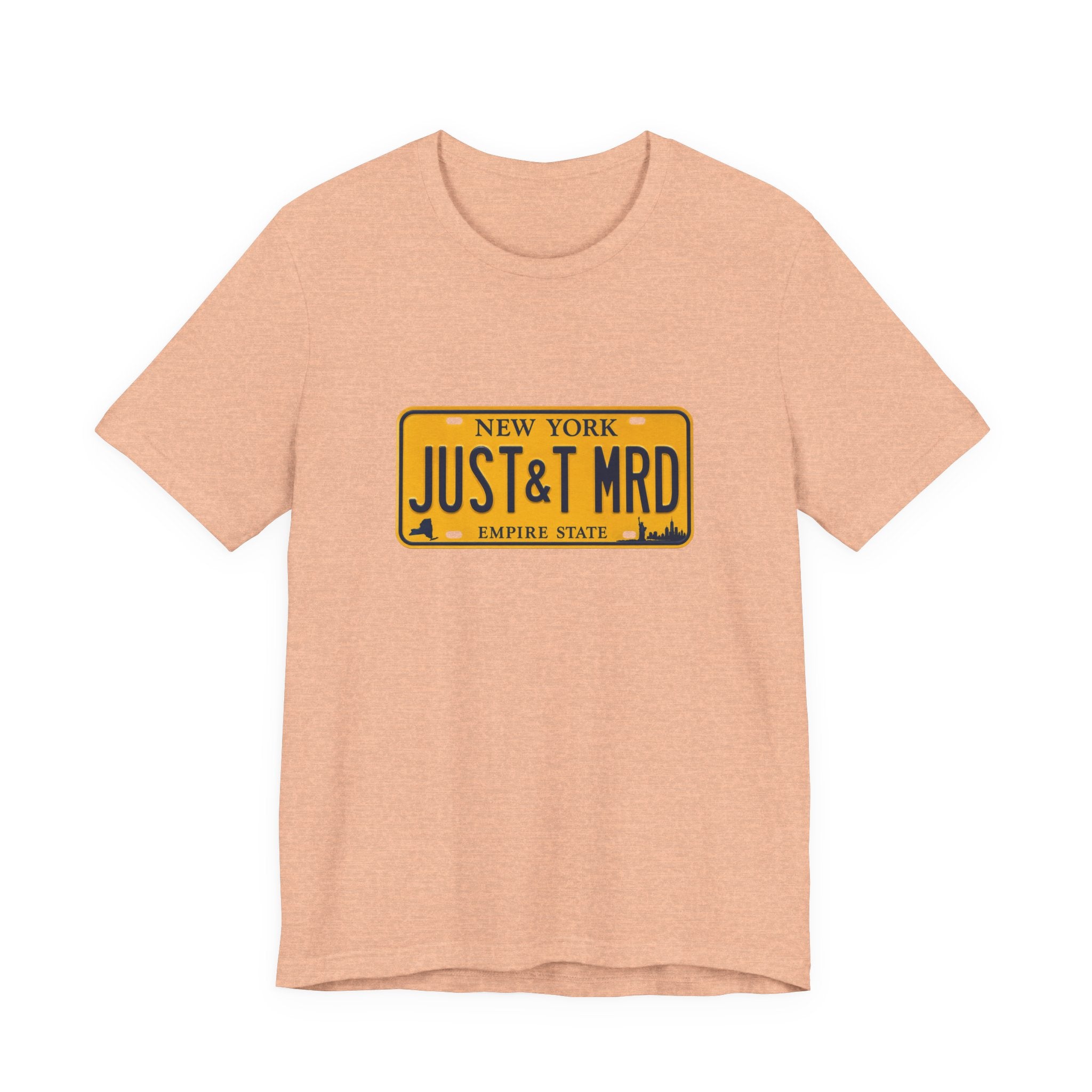 New York 'JUST&T MRD' License Plate T-Shirt — Vintage Empire State Graphic Tee