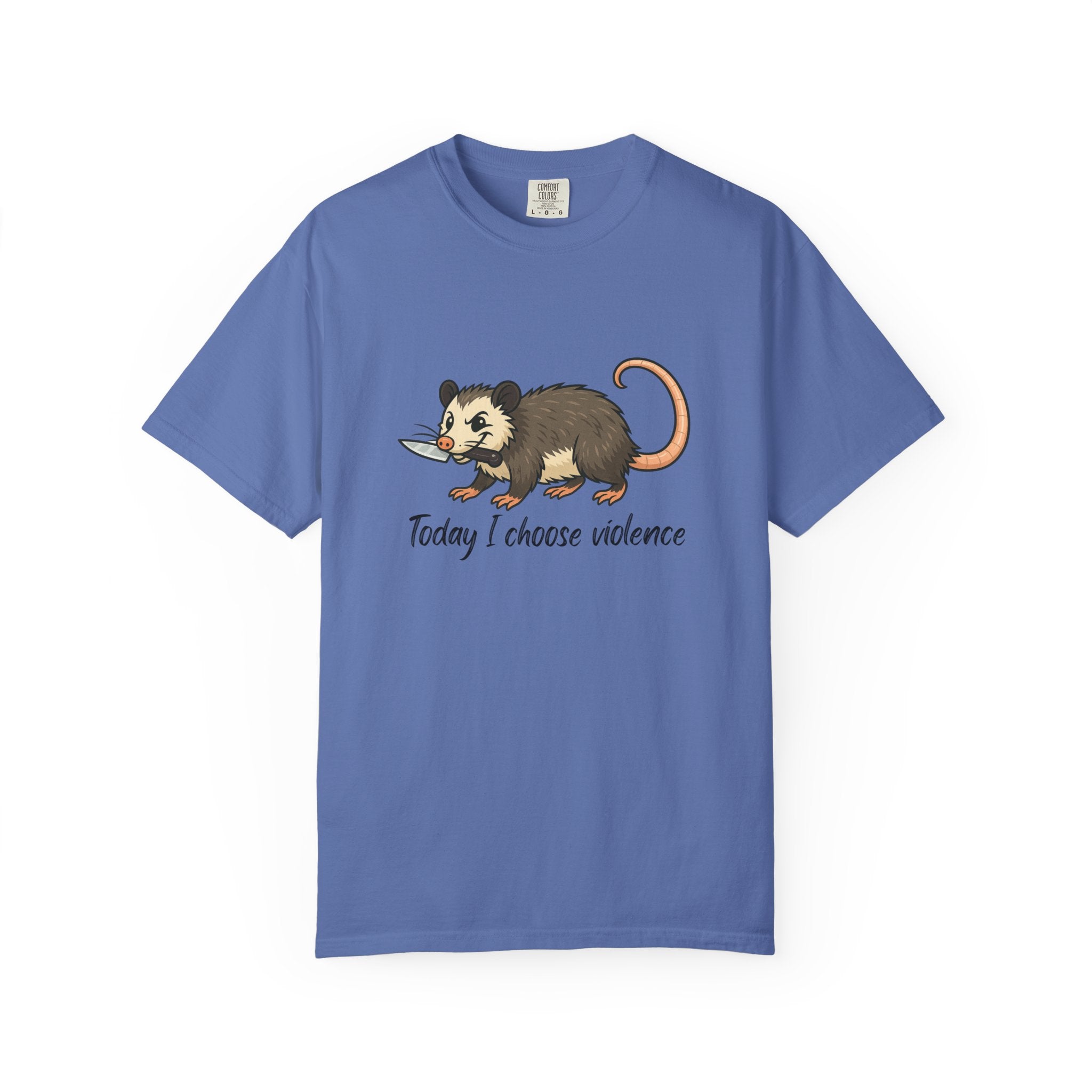 Possum Graphic Tee - "Today I Choose Violence" Funny Wildlife T-Shirt