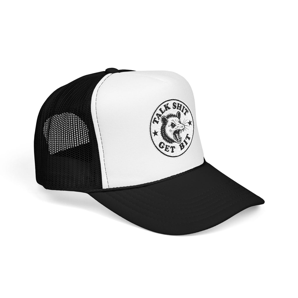 Talk Shit Get Bit Embroidered Patch Trucker Hat