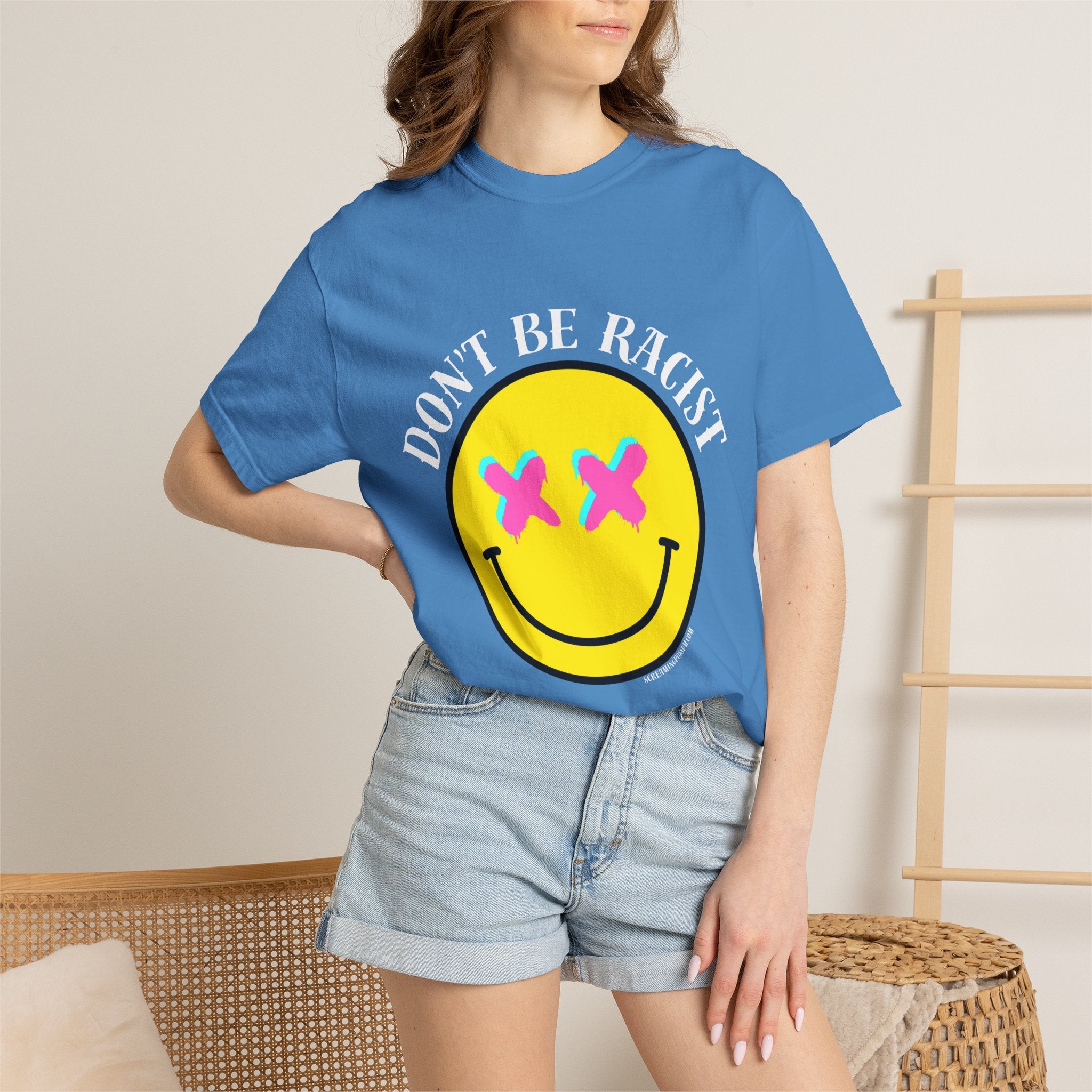 Don't Be Racist Mr. Smiley Comfort Colors T-Shirt