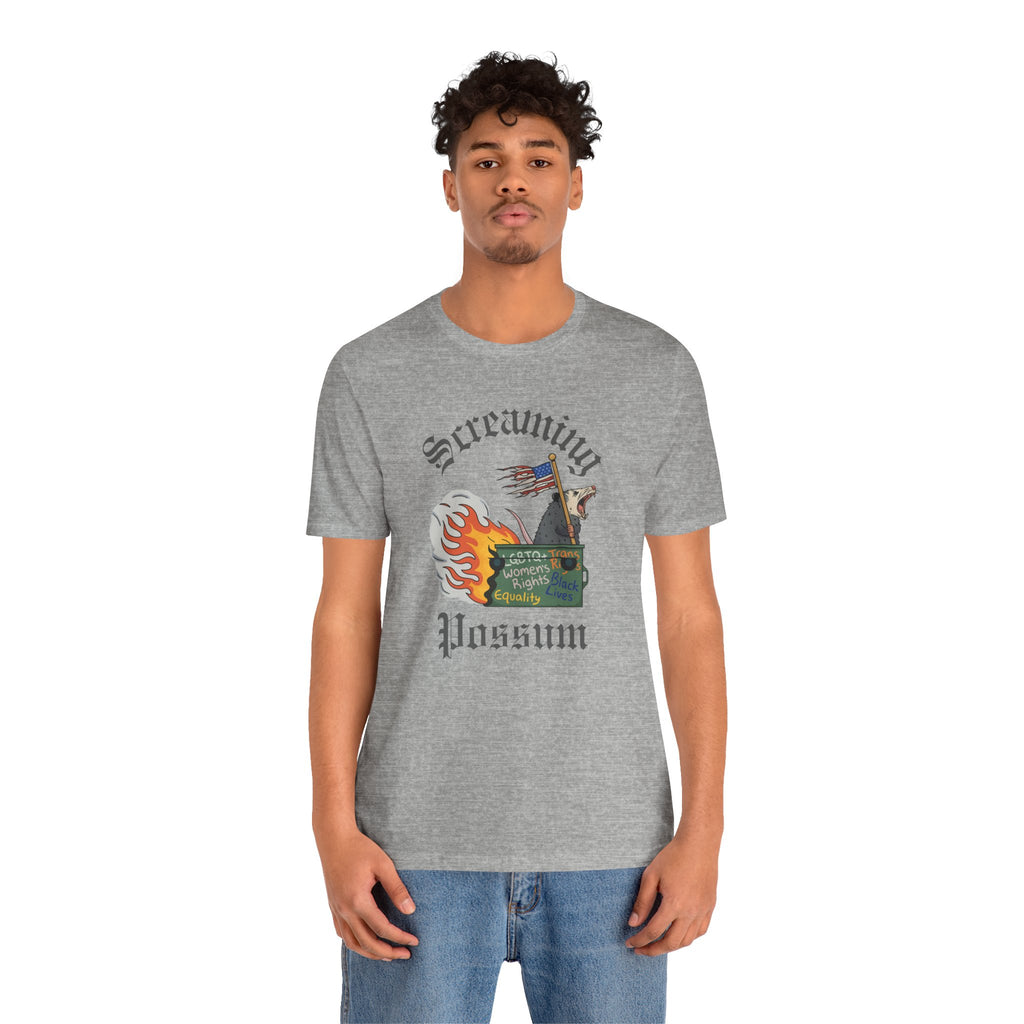 DEI Ride or Die - Screaming Possum Dumpster Fire Ride T-Shirt