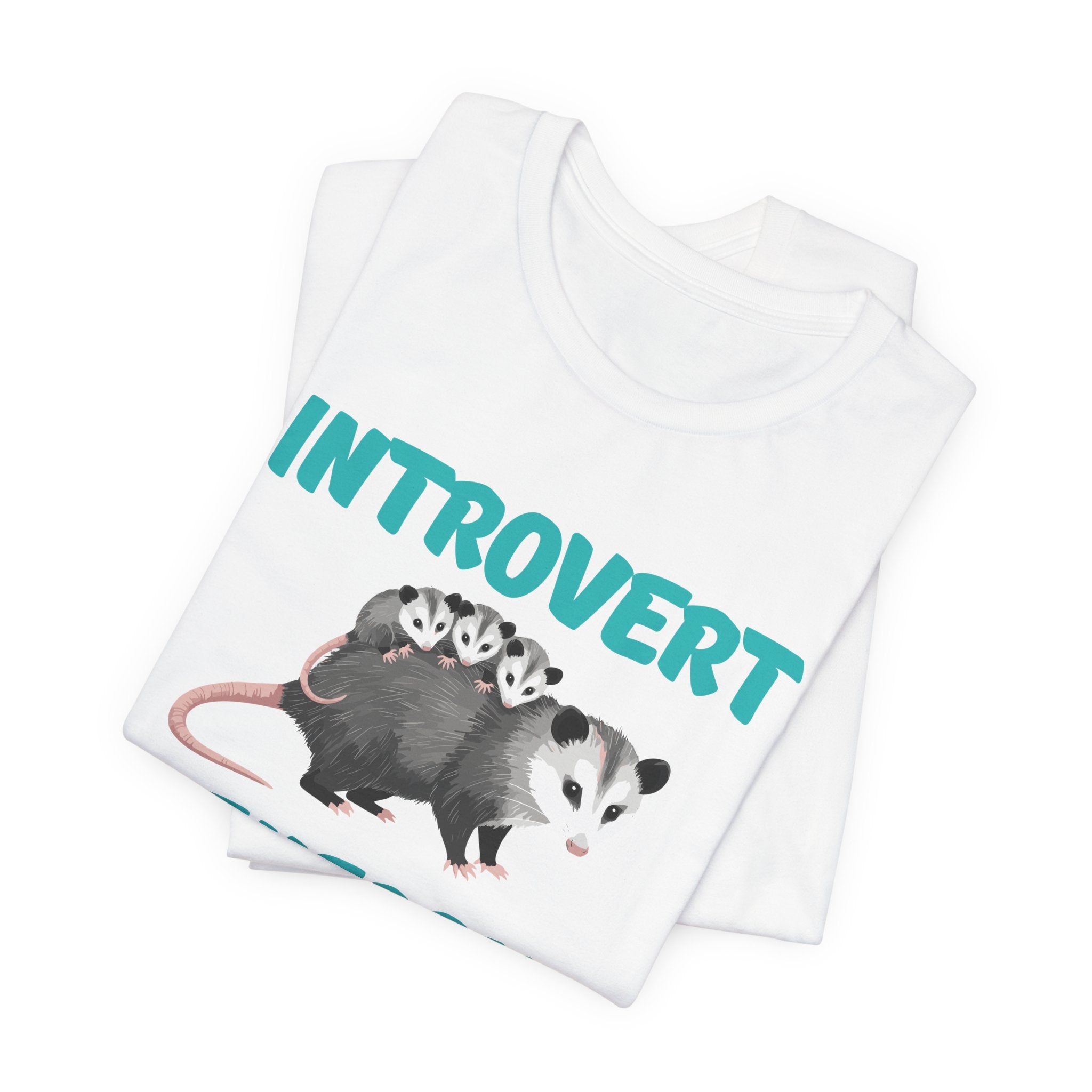 Introvert Energy T-Shirt — Cute Opossum Graphic Tee from Screaming Possum