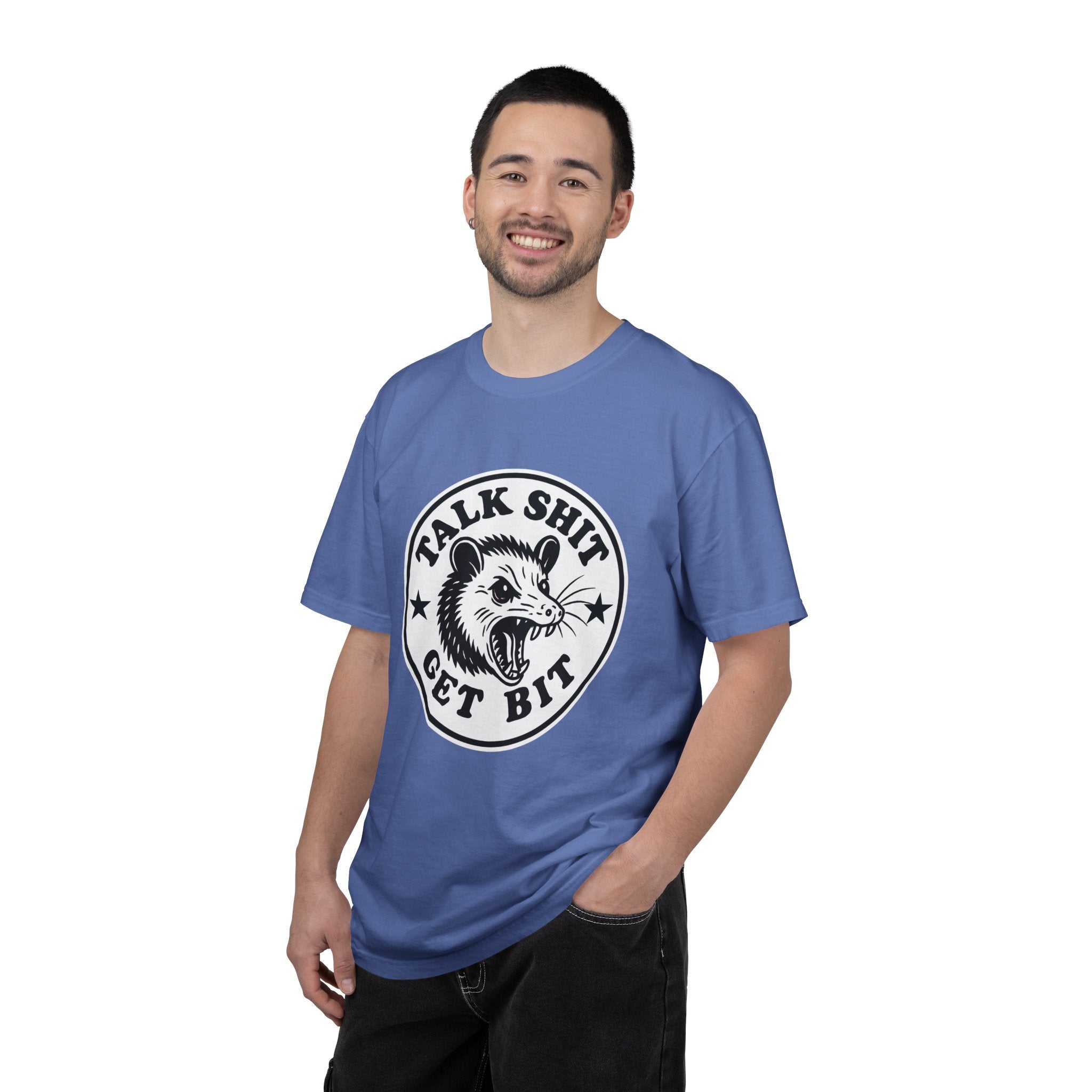 Talk Shit Get Bit Tee — Screaming Possum Graphic T-Shirt