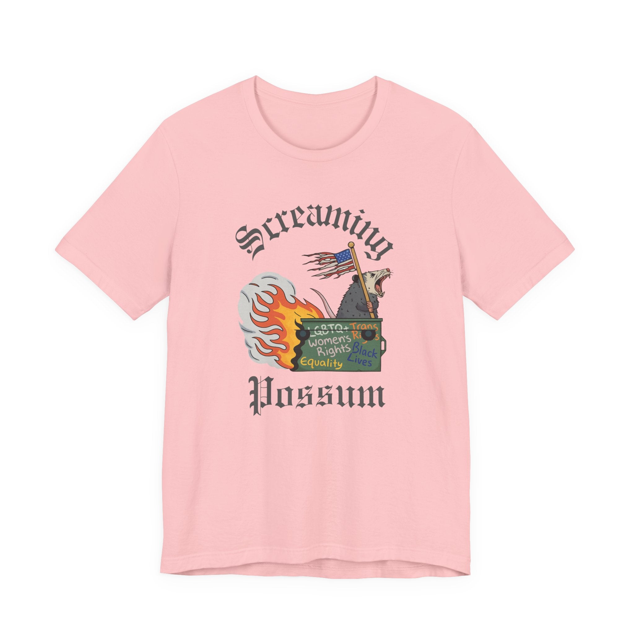 DEI Ride or Die - Screaming Possum Dumpster Fire Ride T-Shirt