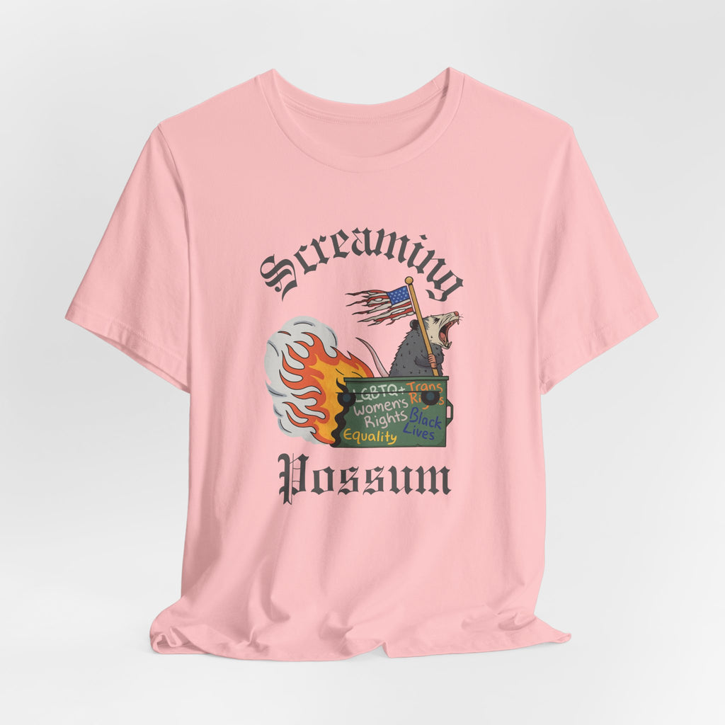 DEI Ride or Die - Screaming Possum Dumpster Fire Ride T-Shirt