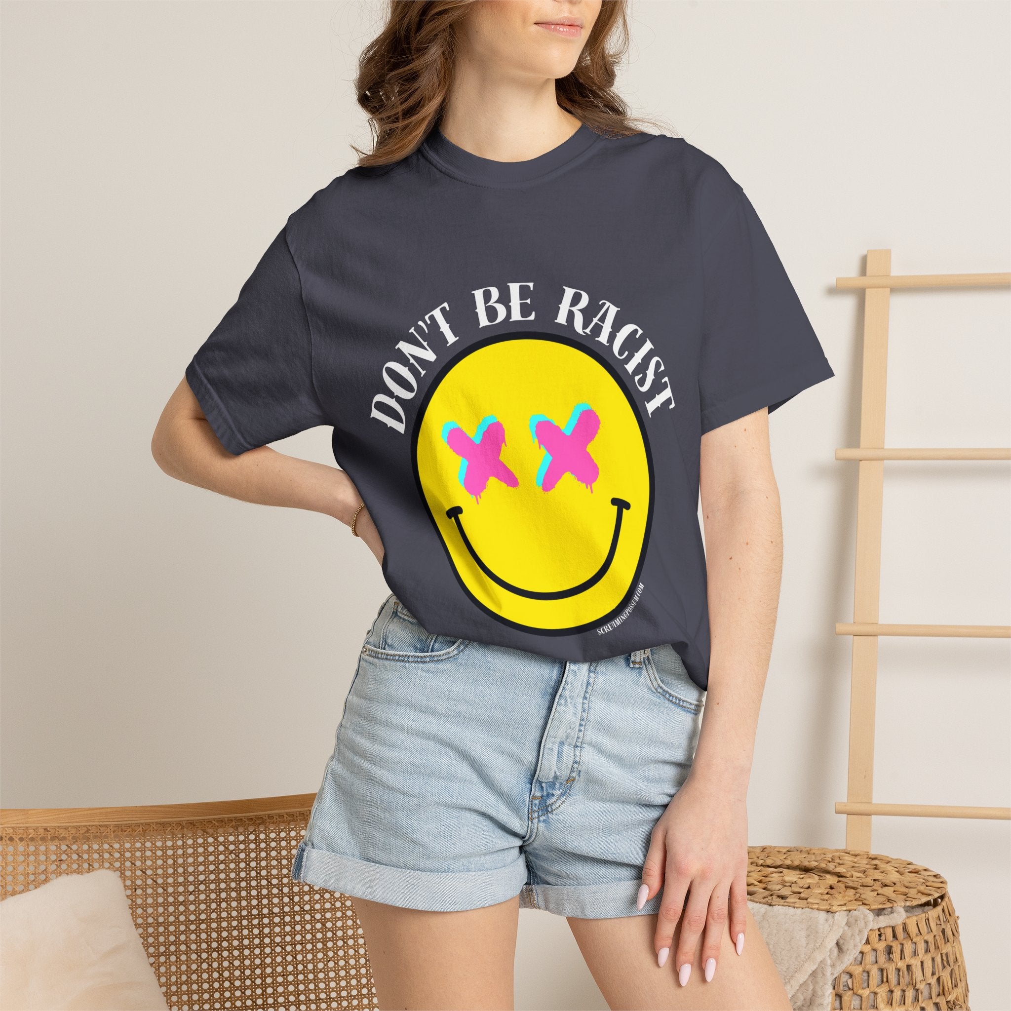 Don't Be Racist Mr. Smiley Comfort Colors T-Shirt