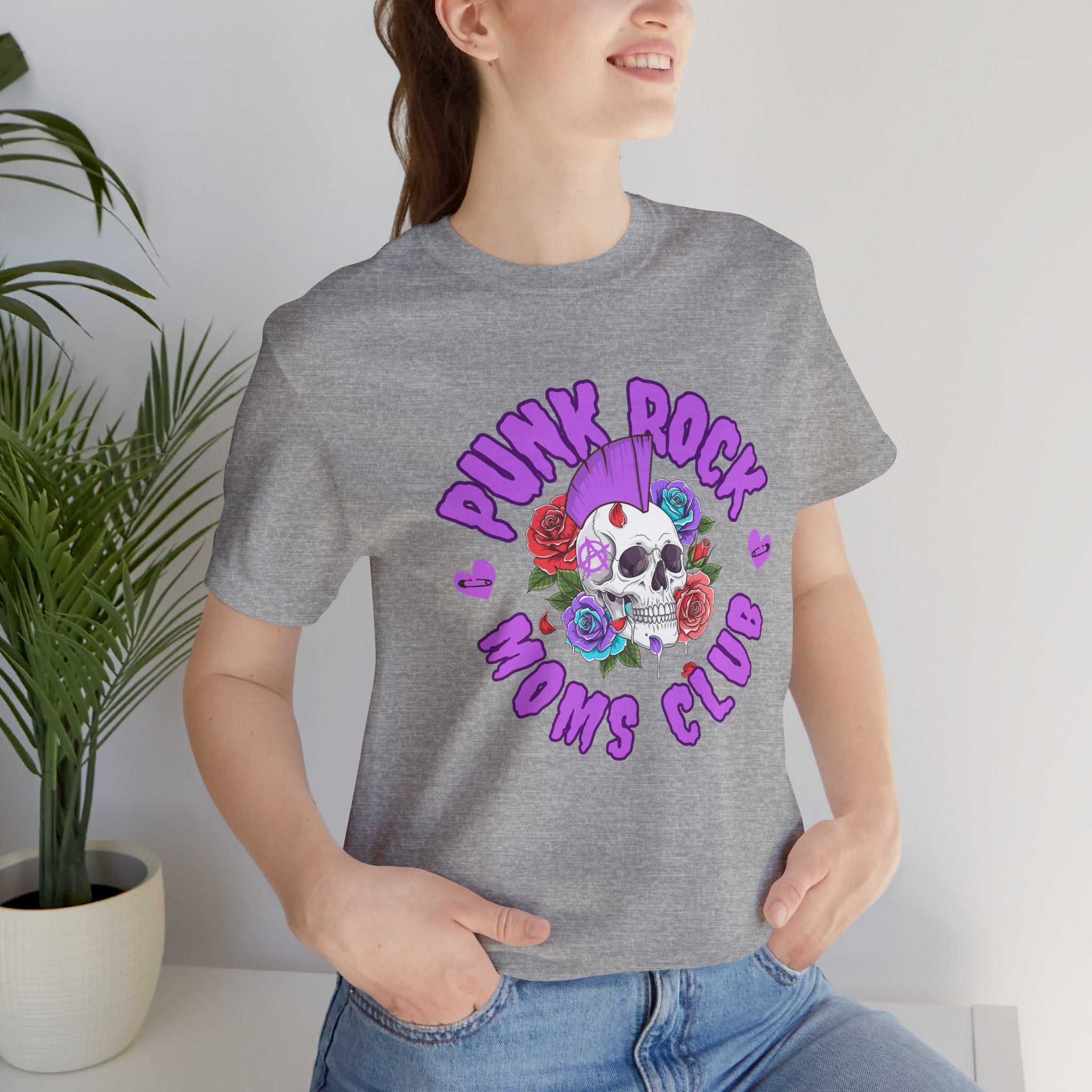 Punk Rock Moms Club — Skull & Roses Bella + Canvas T-Shirt