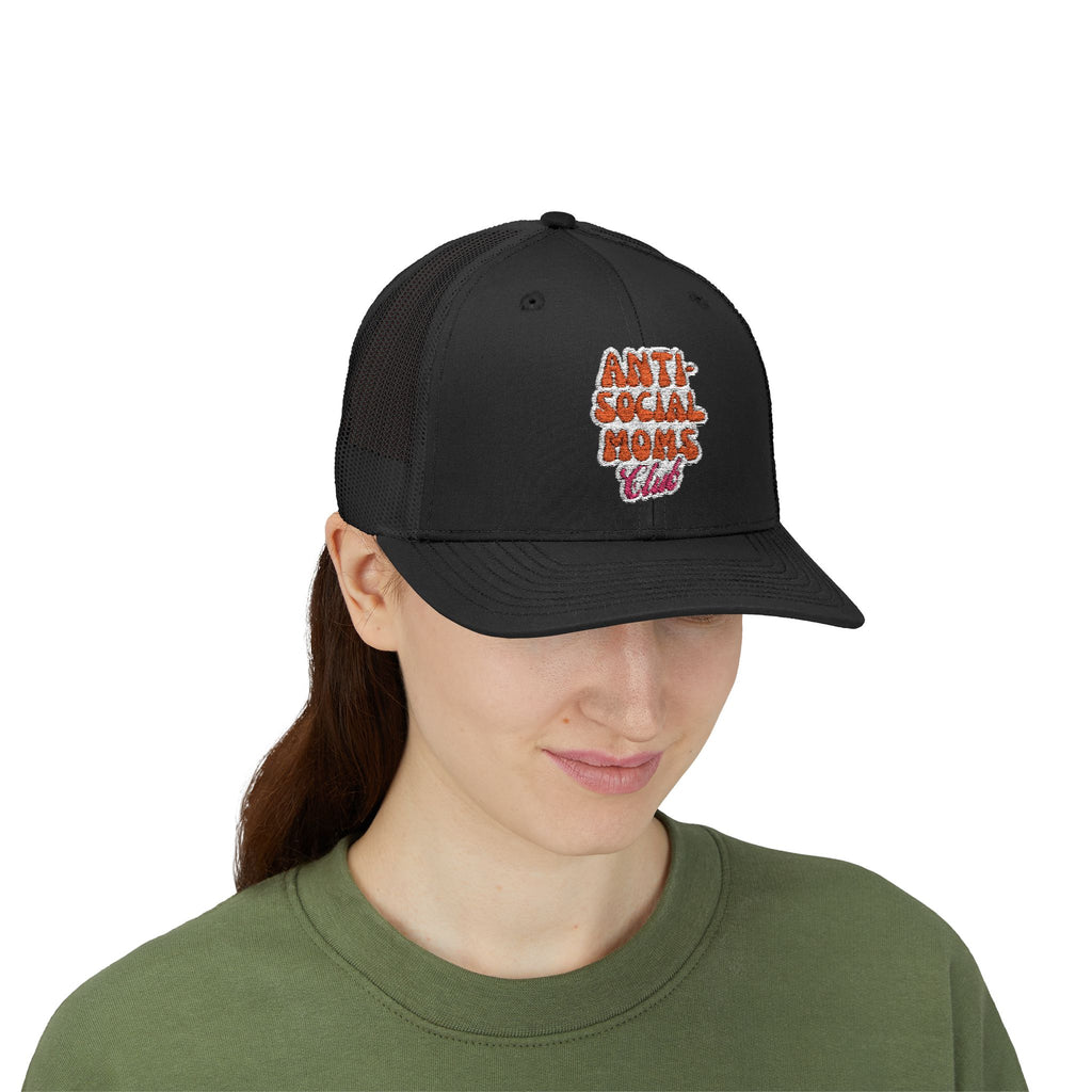 Anti-Social Mom's Club Embroidered Snapback Trucker Cap