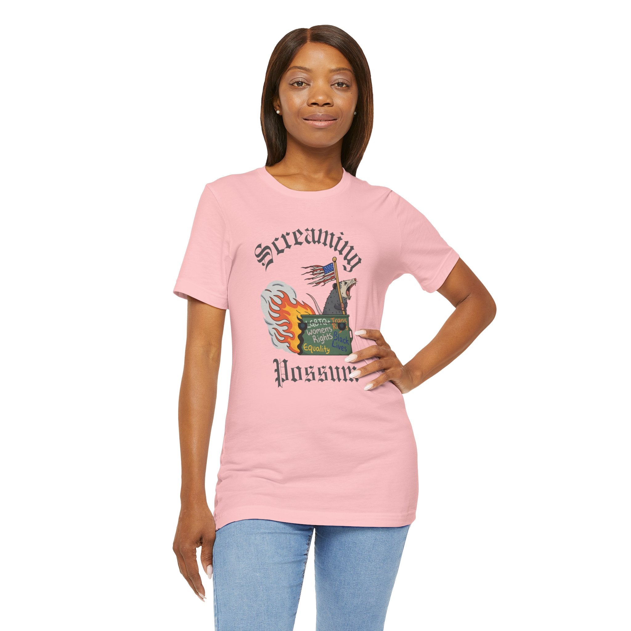 DEI Ride or Die - Screaming Possum Dumpster Fire Ride T-Shirt
