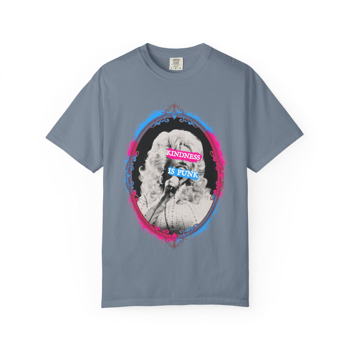 Kindness Is Punk Dolly Comfort Colors T-Shirt — Retro Punk Graphic Tee