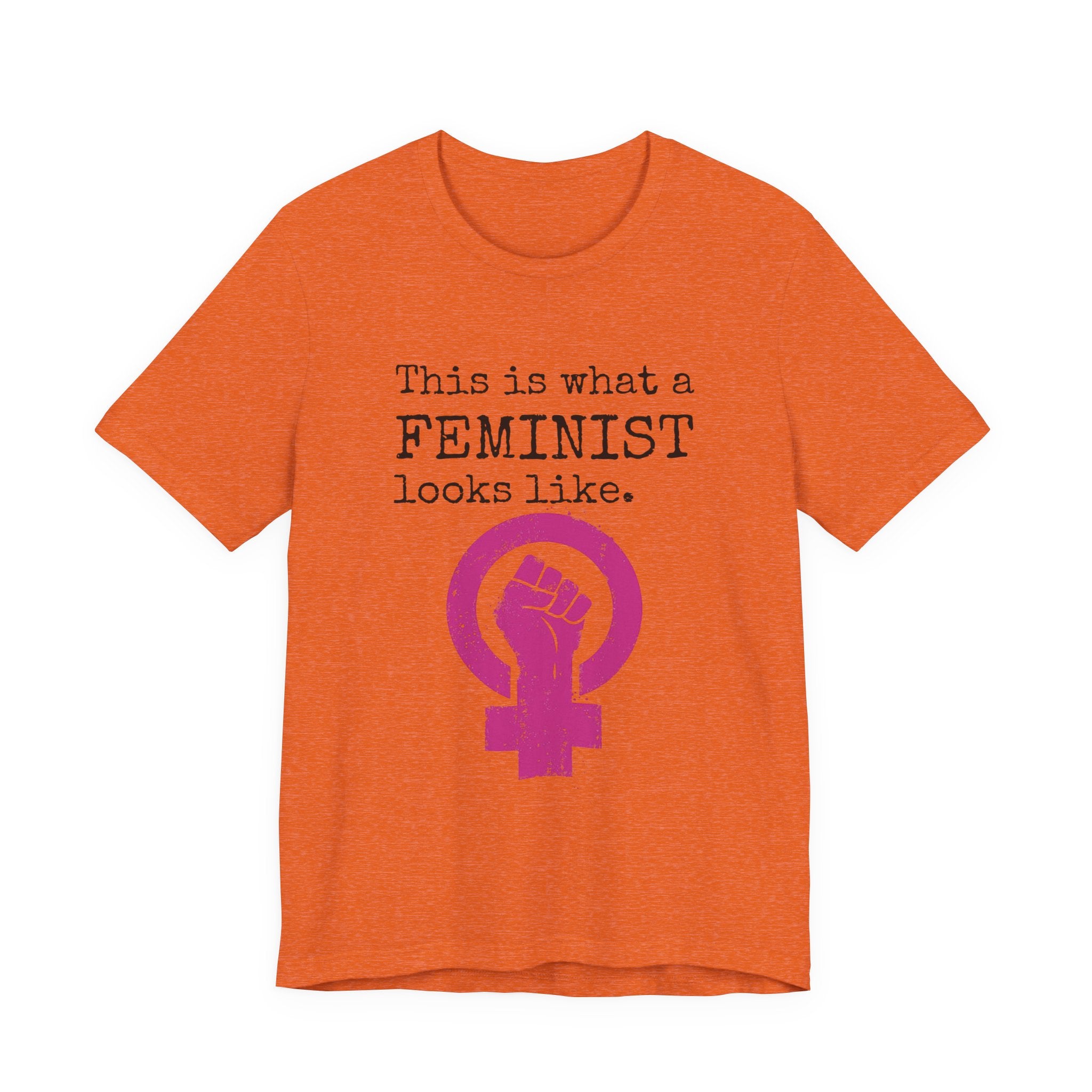 Feminist T‑Shirt — “This Is What a FEMINIST Looks Like” Pink Symbol Tee