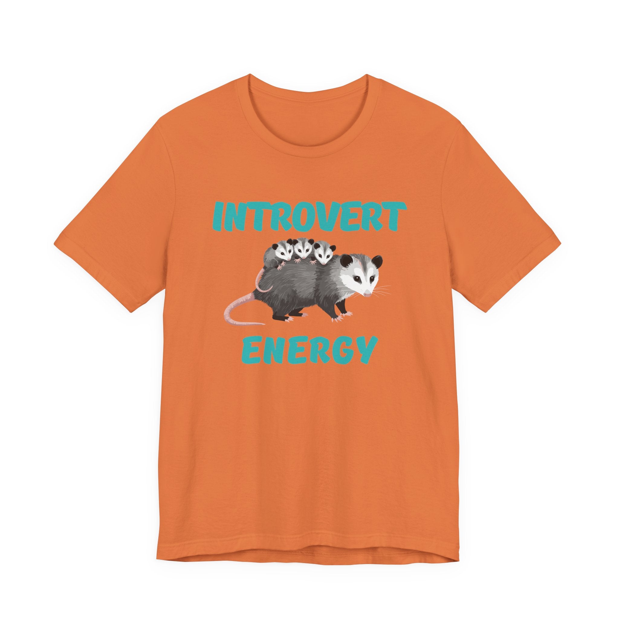 Introvert Energy T-Shirt — Cute Opossum Graphic Tee from Screaming Possum