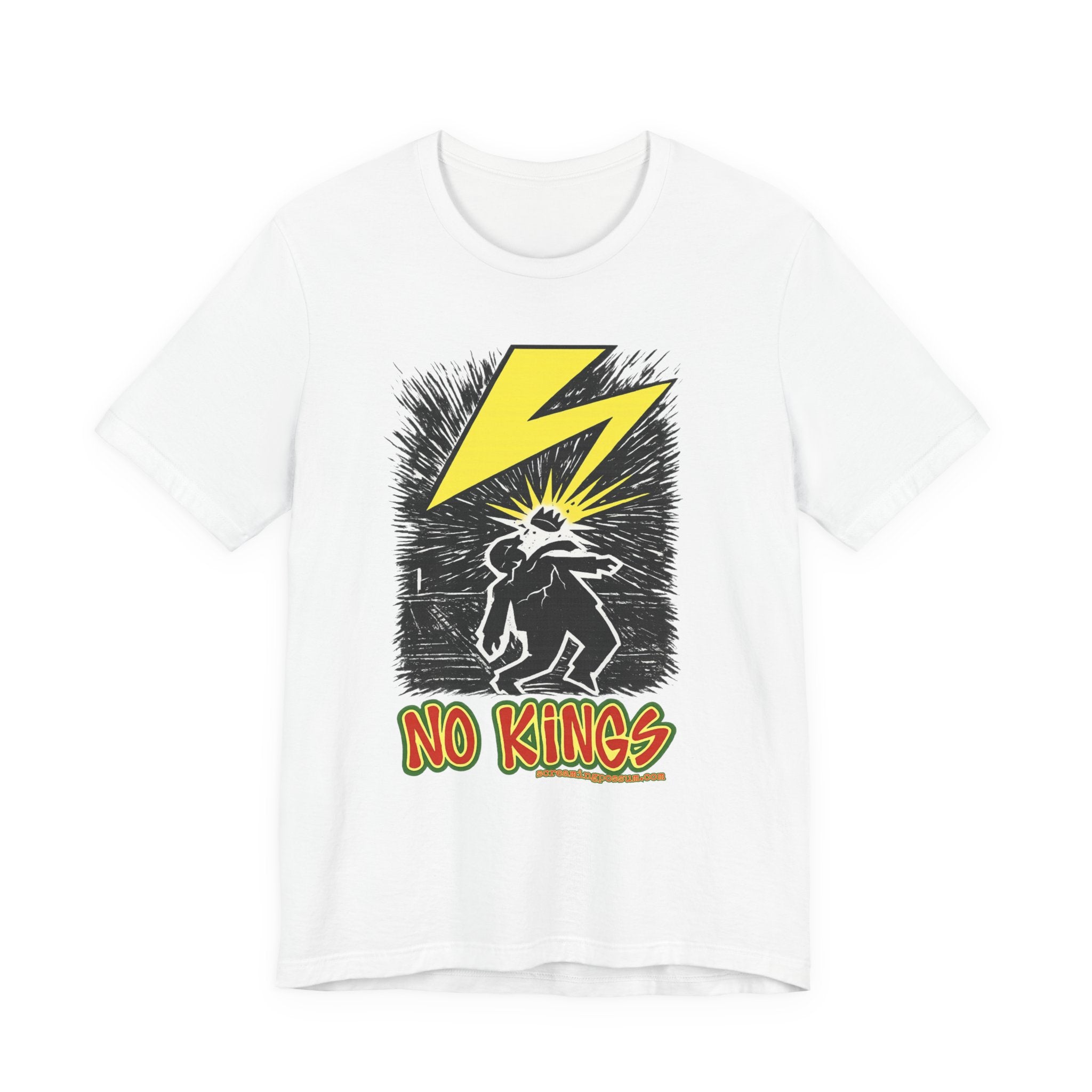 No Kings Lightning Bolt Bella + Canvas T-Shirt