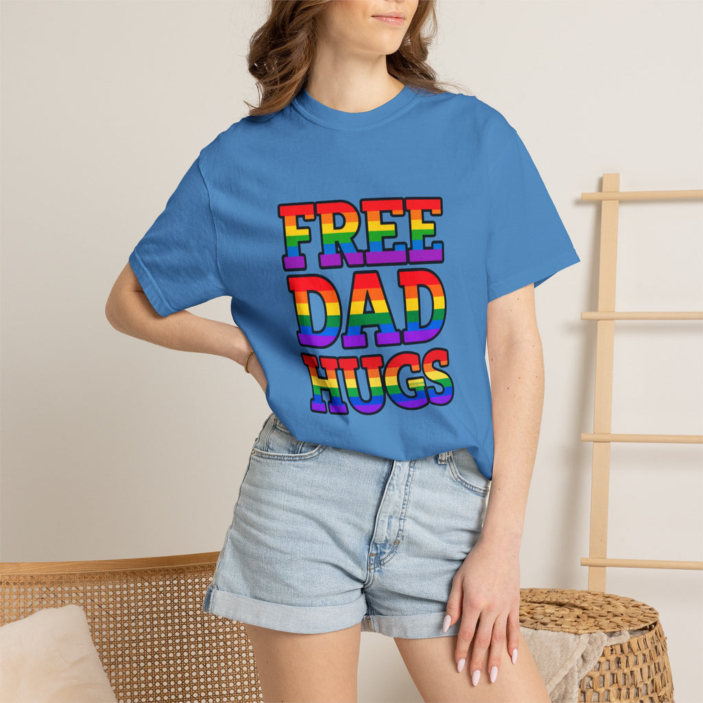 Free Dad Hugs Rainbow Pride Comfort Colors T-Shirt