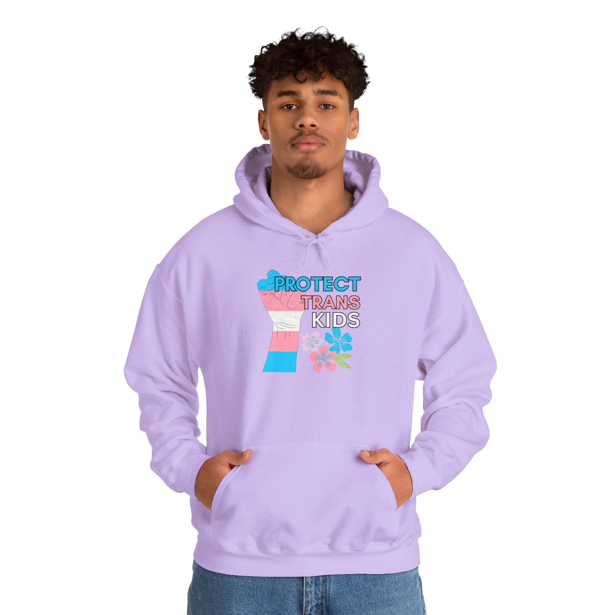 Protect Trans Kids Hoodie on Gildan Hooded Sweatshirt