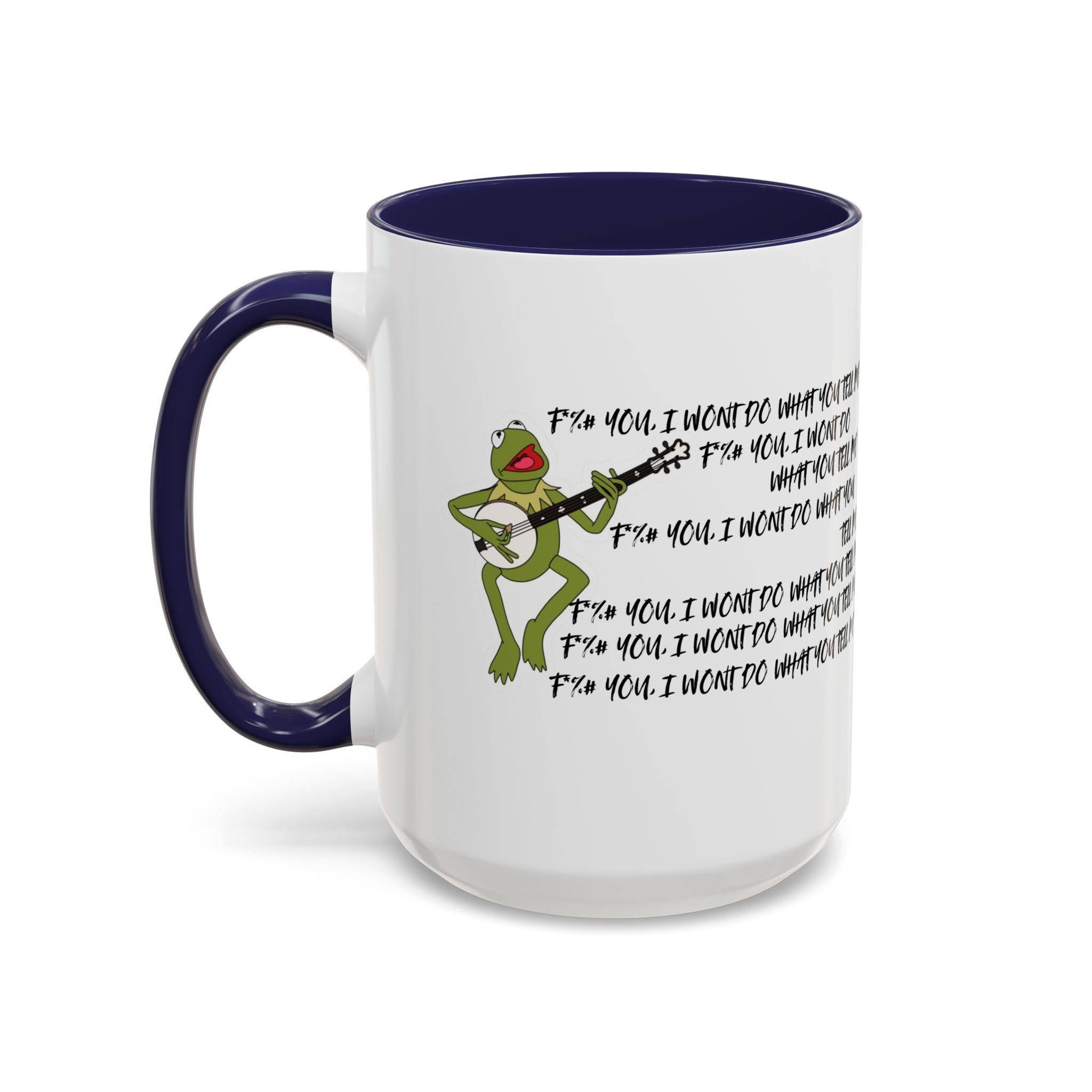 Kermit Sings RATM Killing In The Name Coffee Mug - Perfect for Music Lovers, Unique Gift, Coffee Lover,