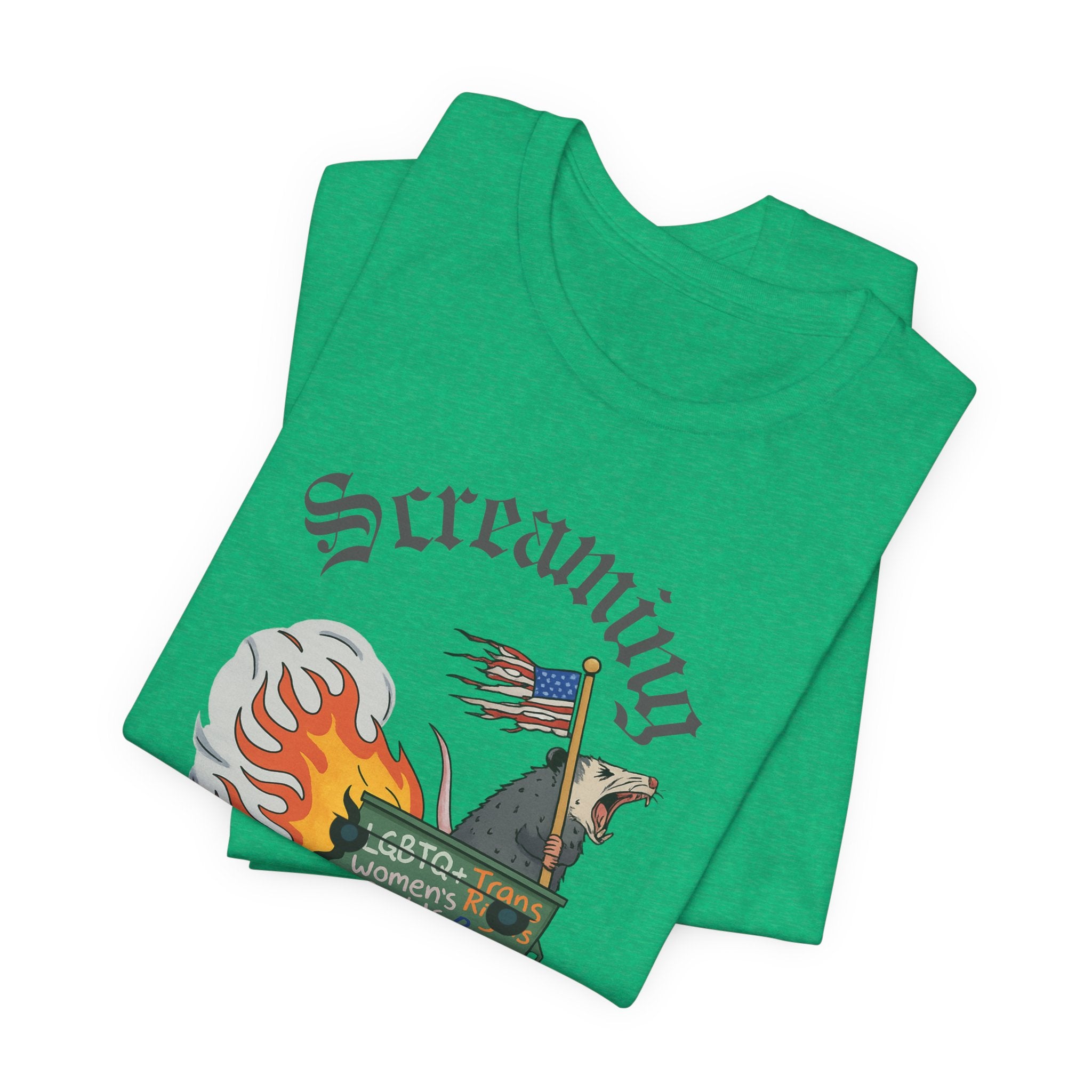 DEI Ride or Die - Screaming Possum Dumpster Fire Ride T-Shirt