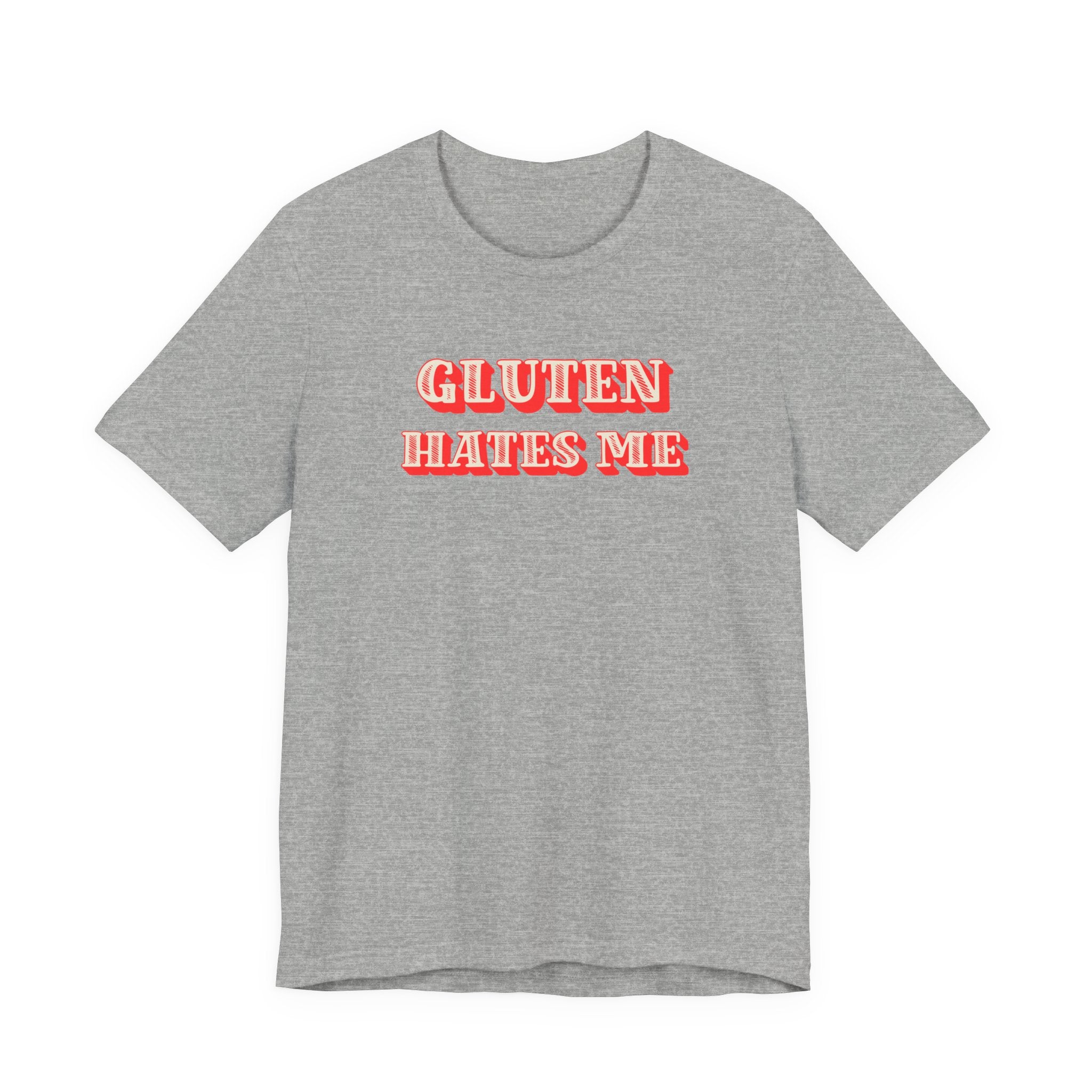Gluten Hates Me Tee — Funny Celiac/Gluten-Free Shirt