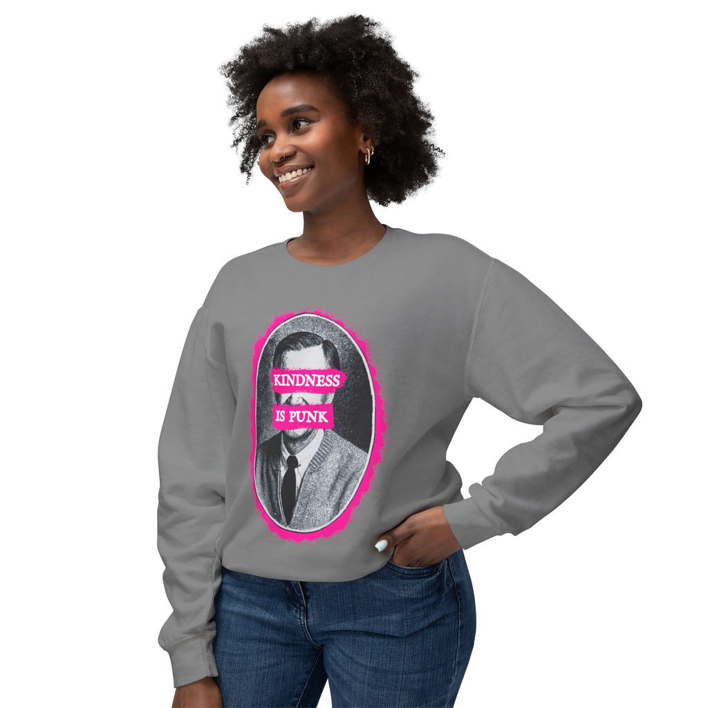 Mr Roger's "Kindness Is Punk" Comfort Colors Crewneck Sweatshirt — Lightweight