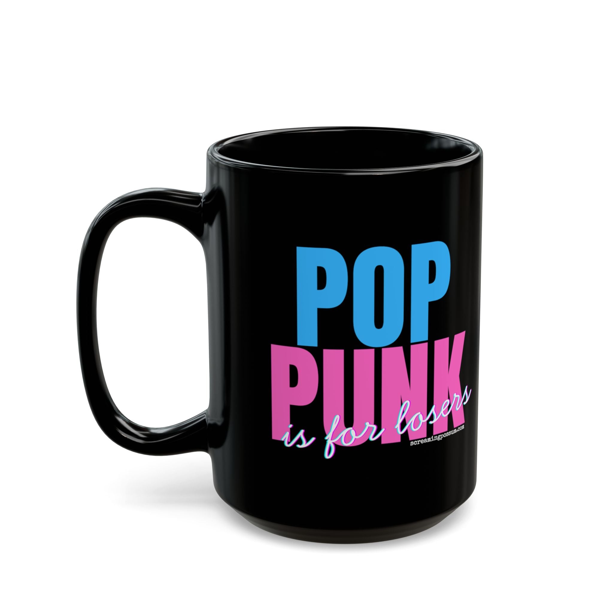 Pop Punk Is For Losers Black Ceramic Coffee Mug
