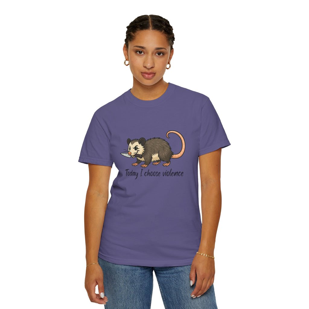 Possum Graphic Tee - "Today I Choose Violence" Funny Wildlife T-Shirt