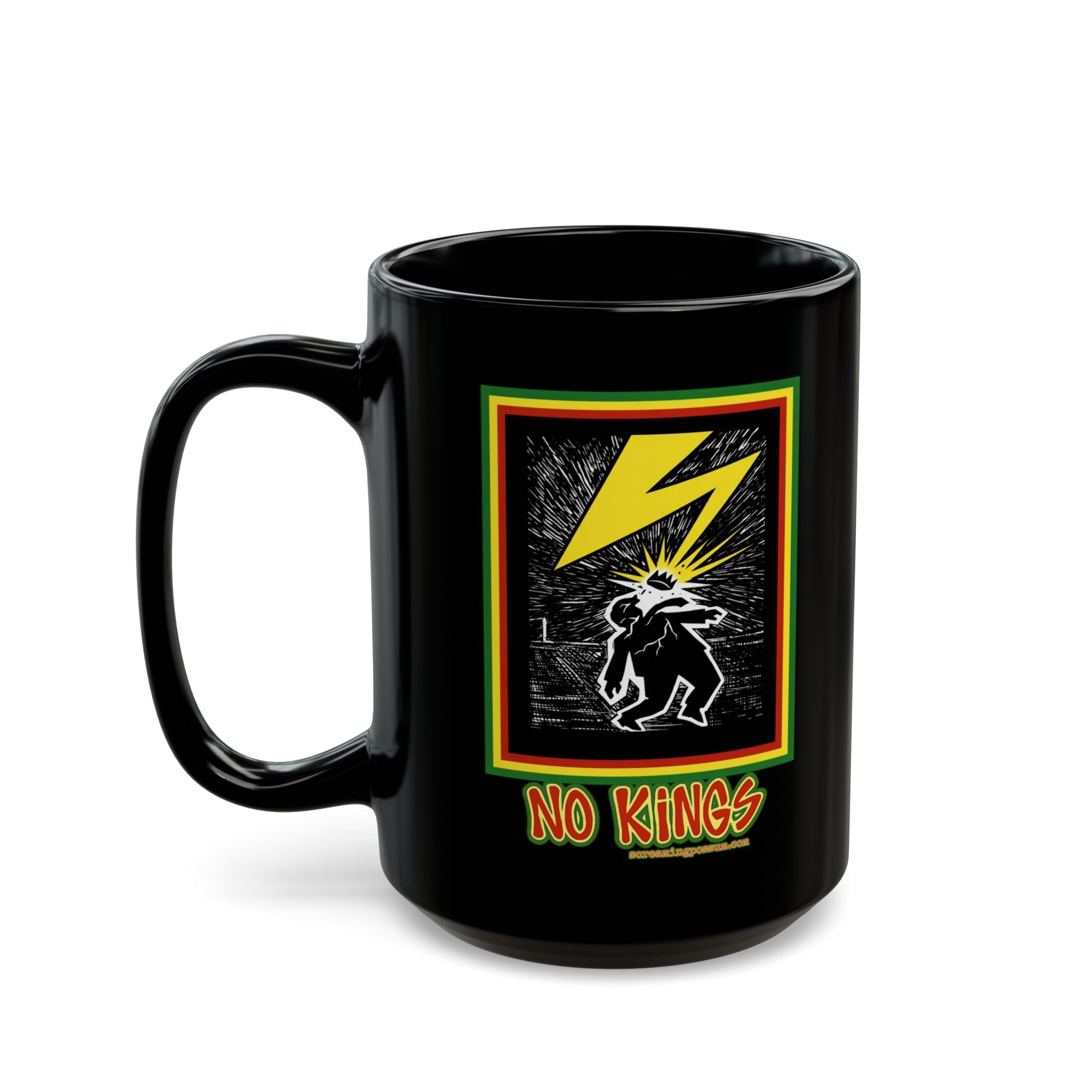 No Kings Bad Brains Homage Black Mug (11oz, 15oz)