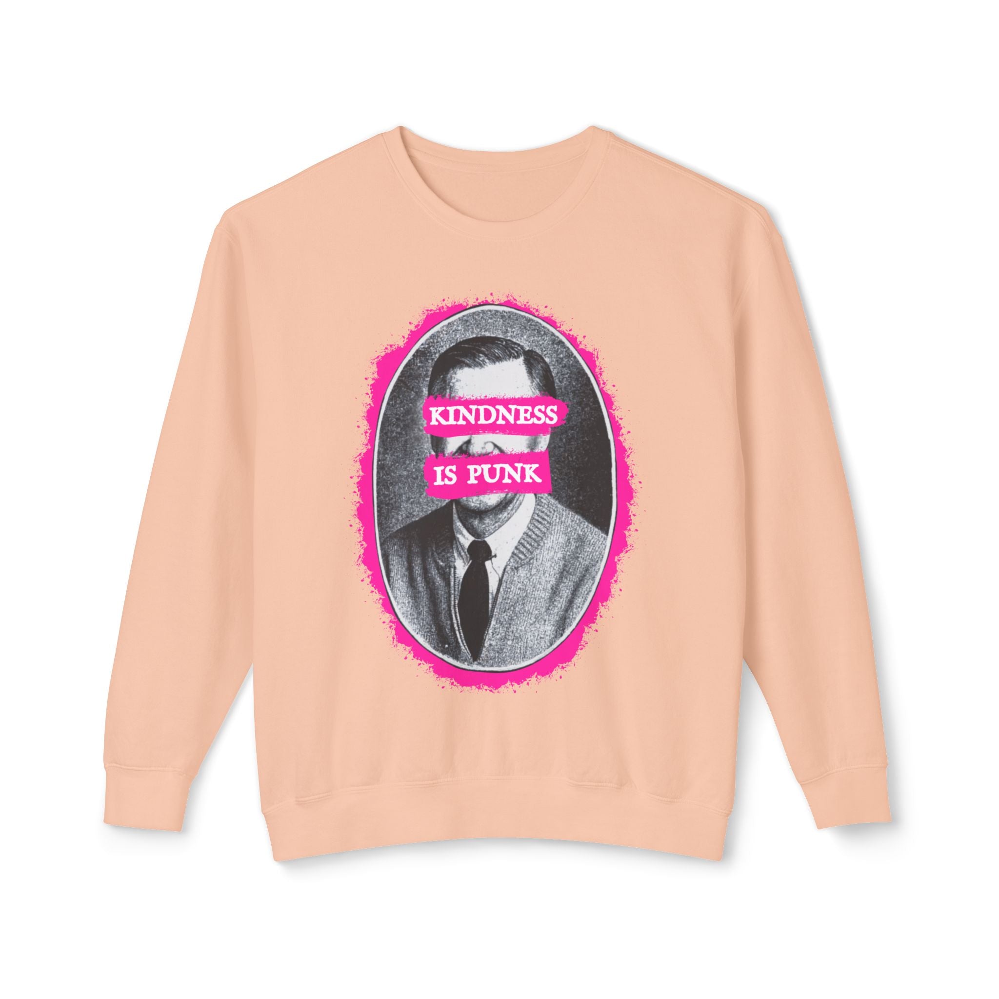 Mr Roger's "Kindness Is Punk" Comfort Colors Crewneck Sweatshirt — Lightweight