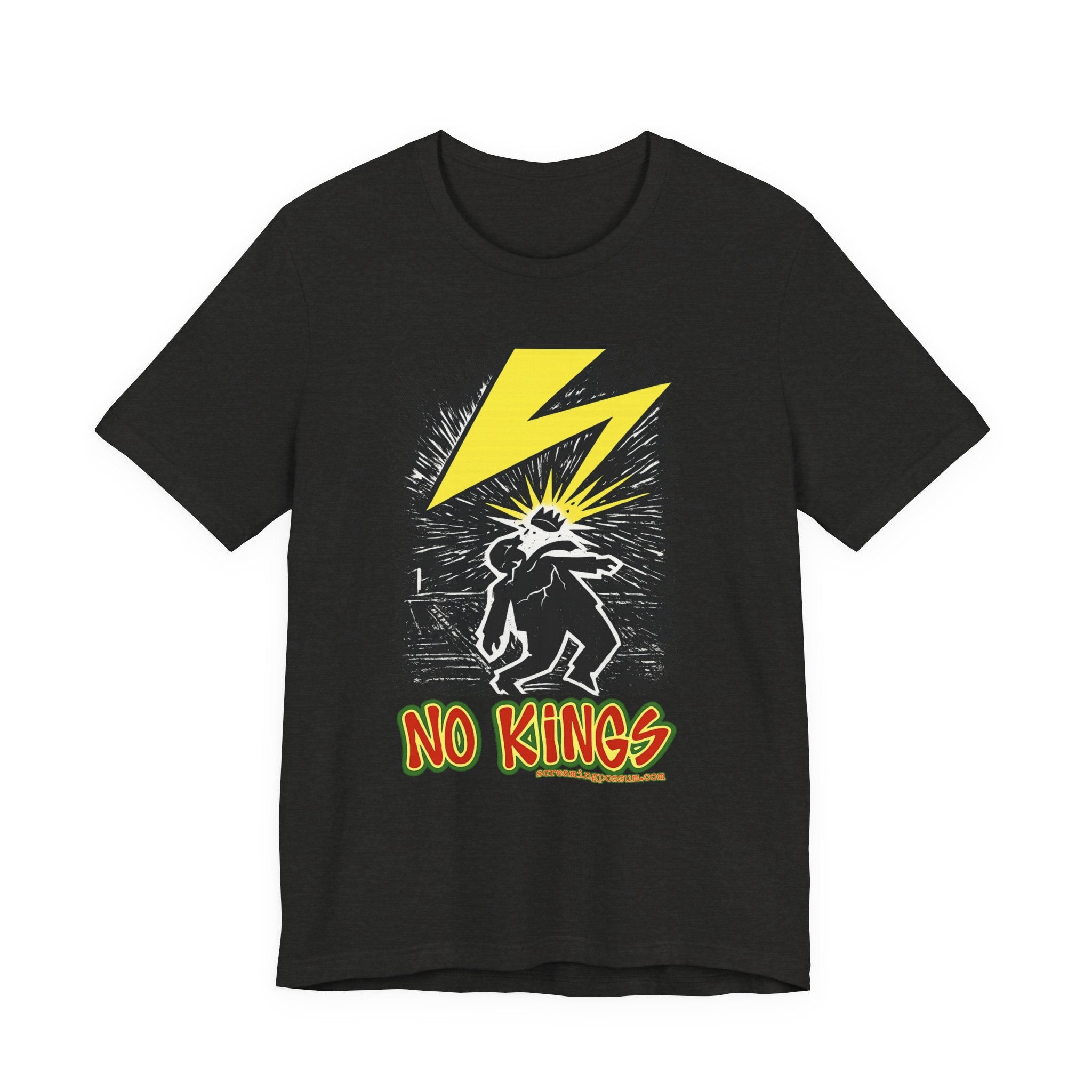 No Kings Lightning Bolt Bella + Canvas T-Shirt