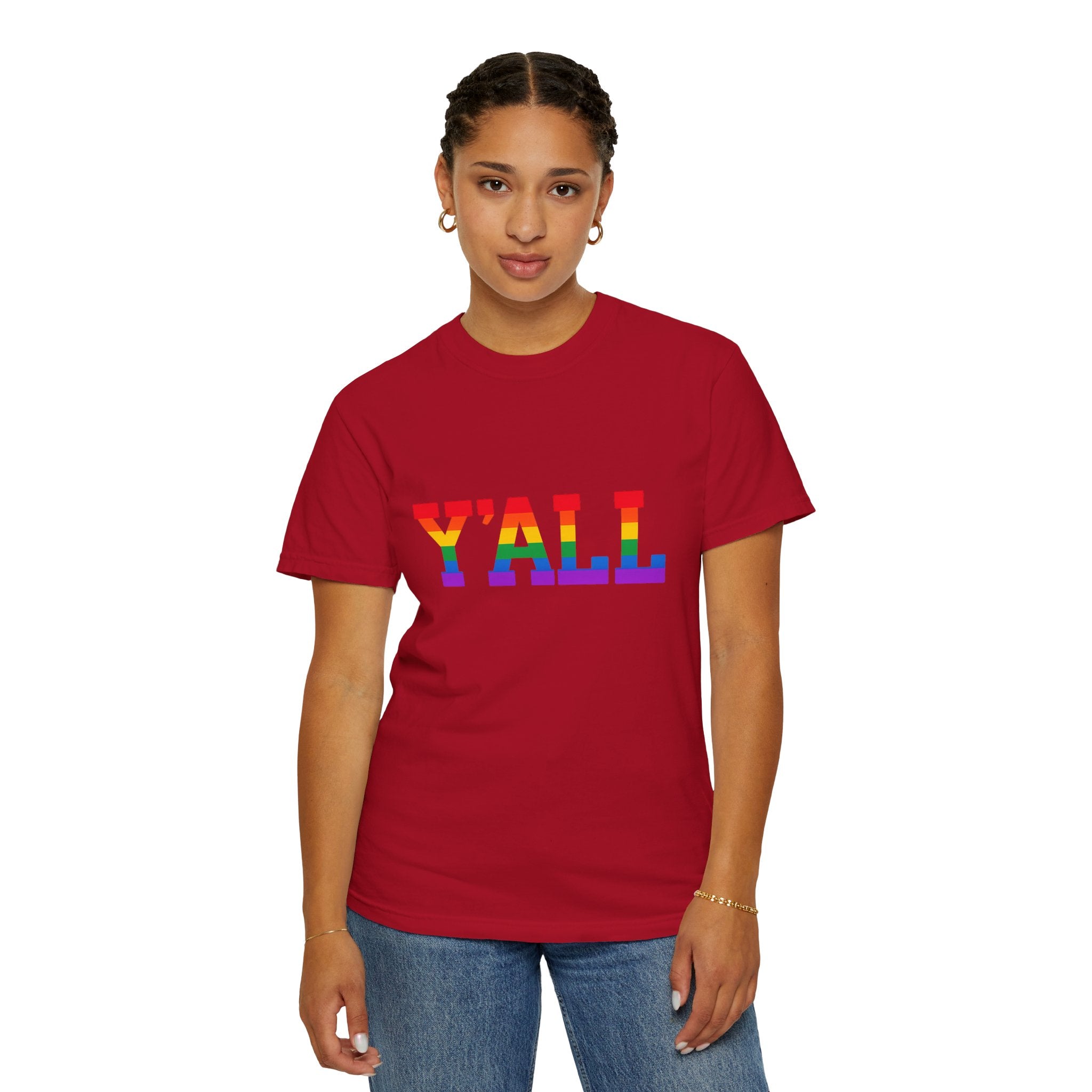 Y'ALL Rainbow Pride Comfort Colors T-Shirt