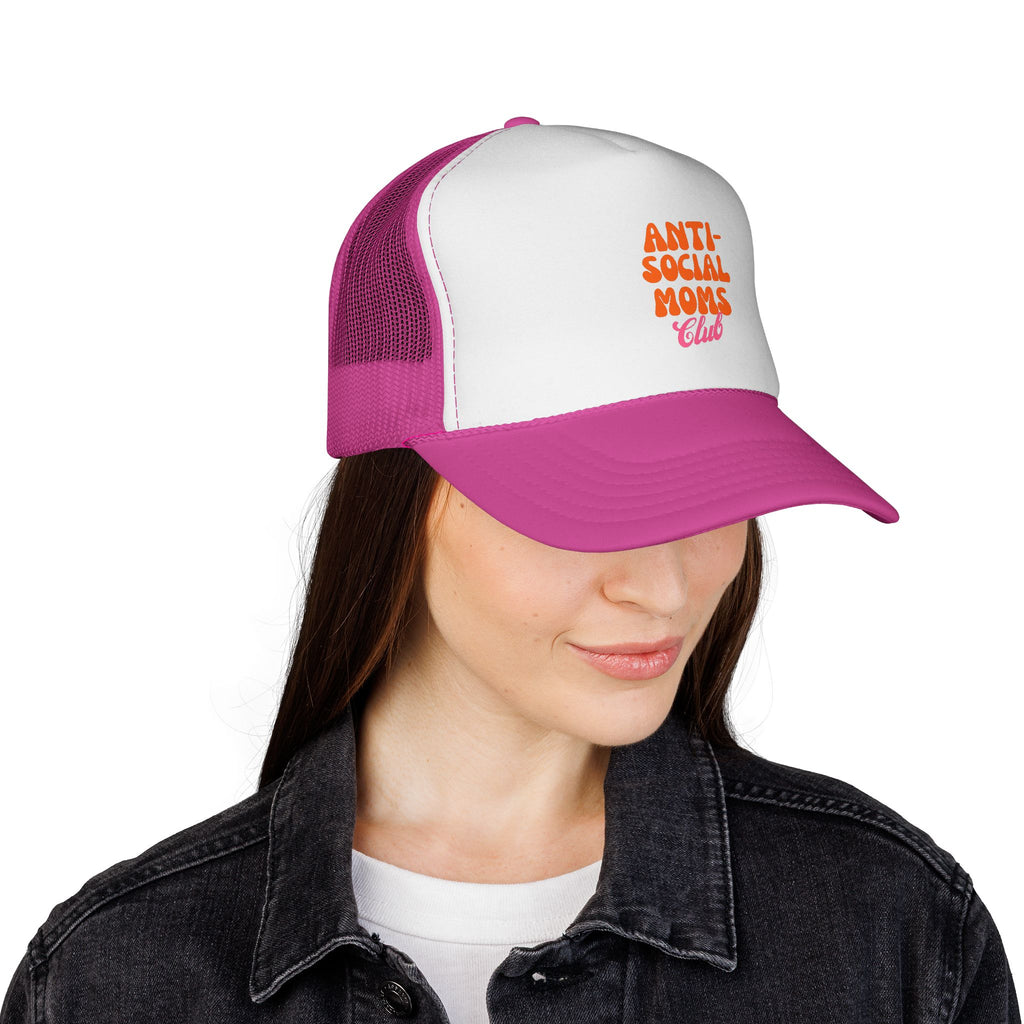 Anti-Social Mom's Club Printed Snapback Trucker Hat