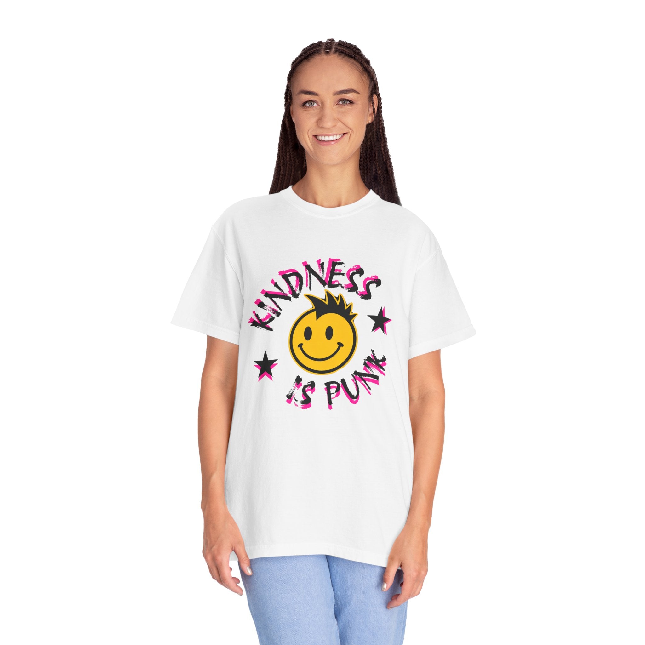 Kindness Is Punk Smiley Comfort Colors T-Shirt