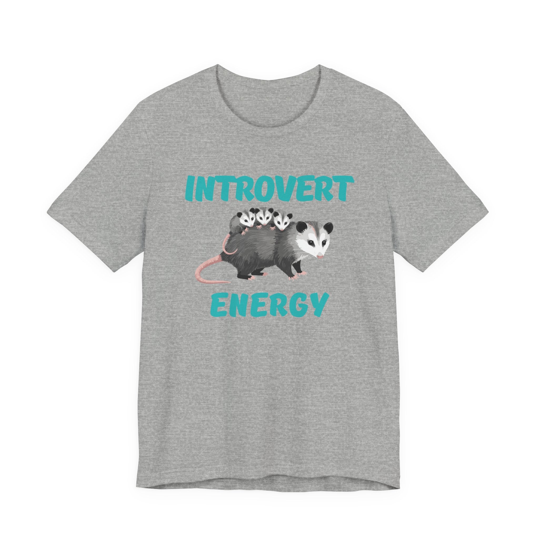Introvert Energy T-Shirt — Cute Opossum Graphic Tee from Screaming Possum