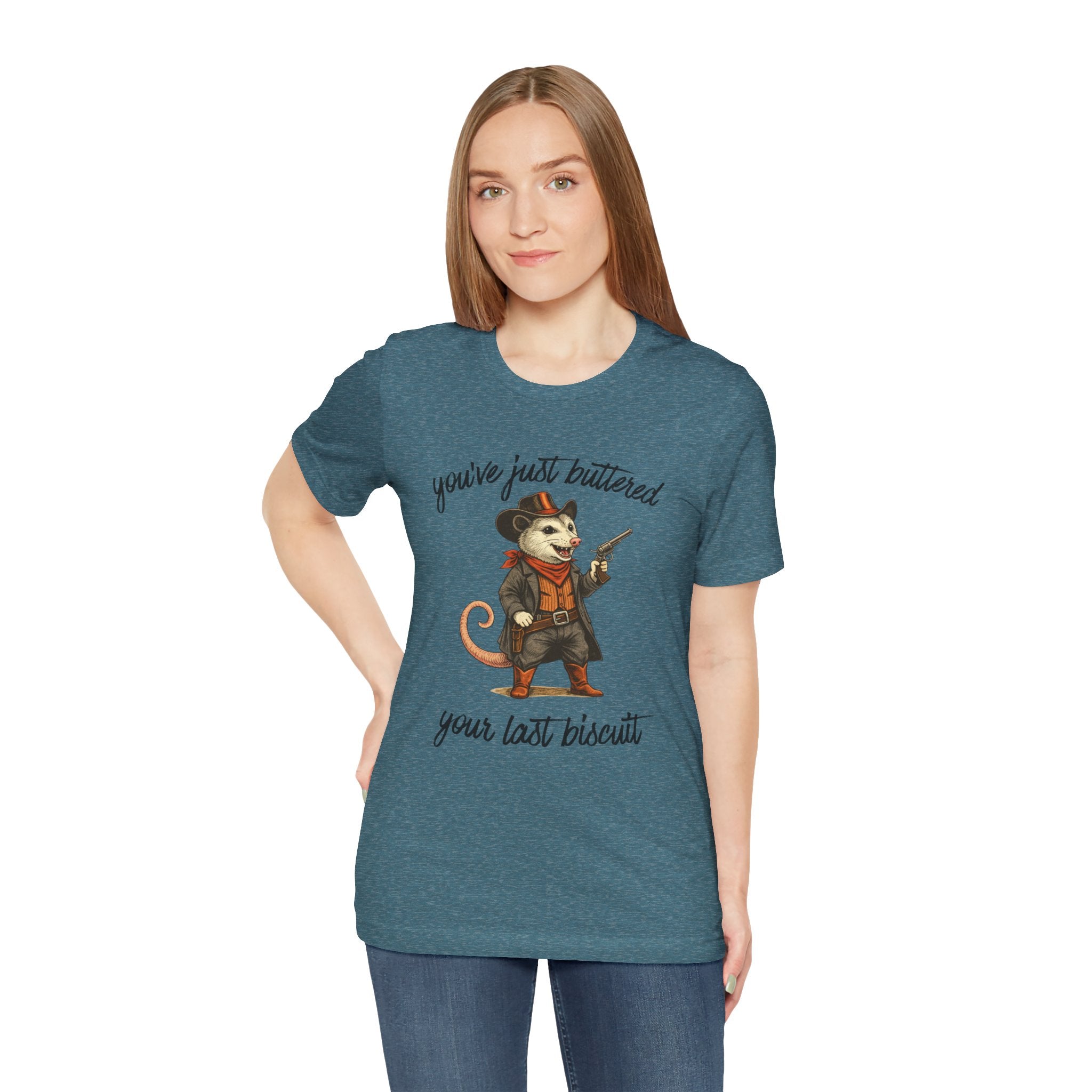 You've Just Buttered Your Last Biscuit T‑Shirt — Cowboy Possum Graphic Tee