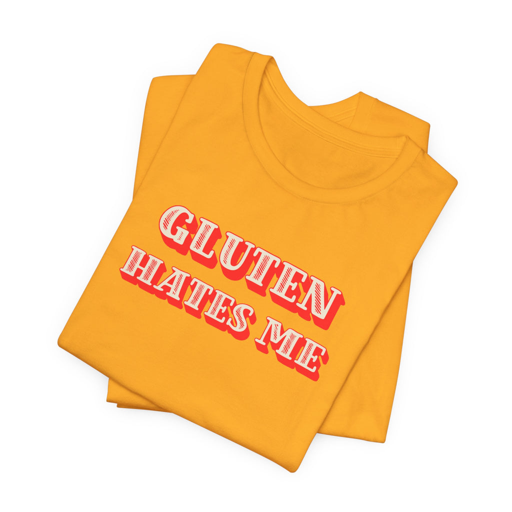 Gluten Hates Me Tee — Funny Celiac/Gluten-Free Shirt