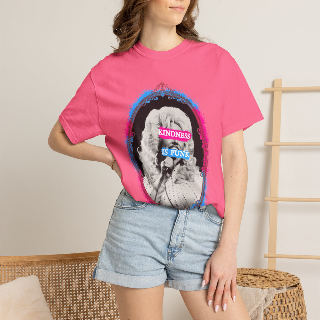 Kindness Is Punk Dolly Comfort Colors T-ShirtT-Shirt — Retro Punk Graphic Tee