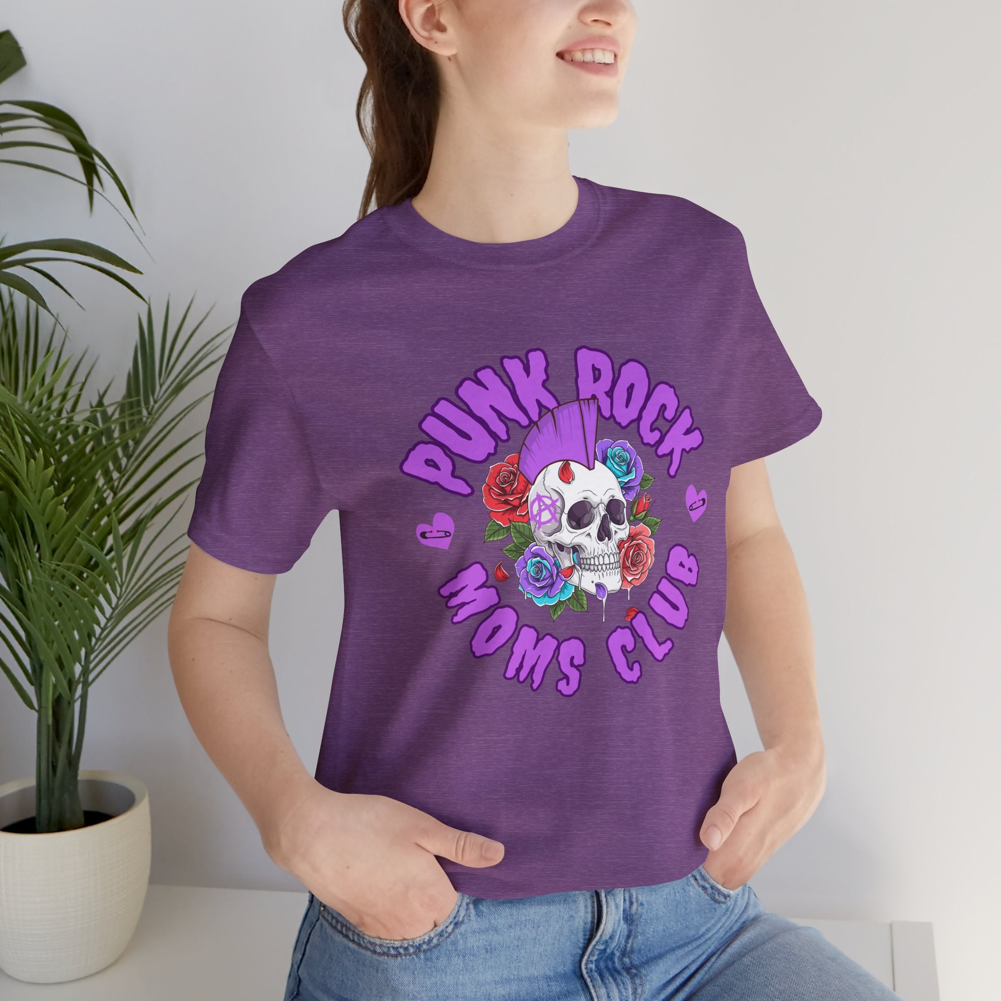 Punk Rock Moms Club — Skull & Roses Bella + Canvas T-Shirt
