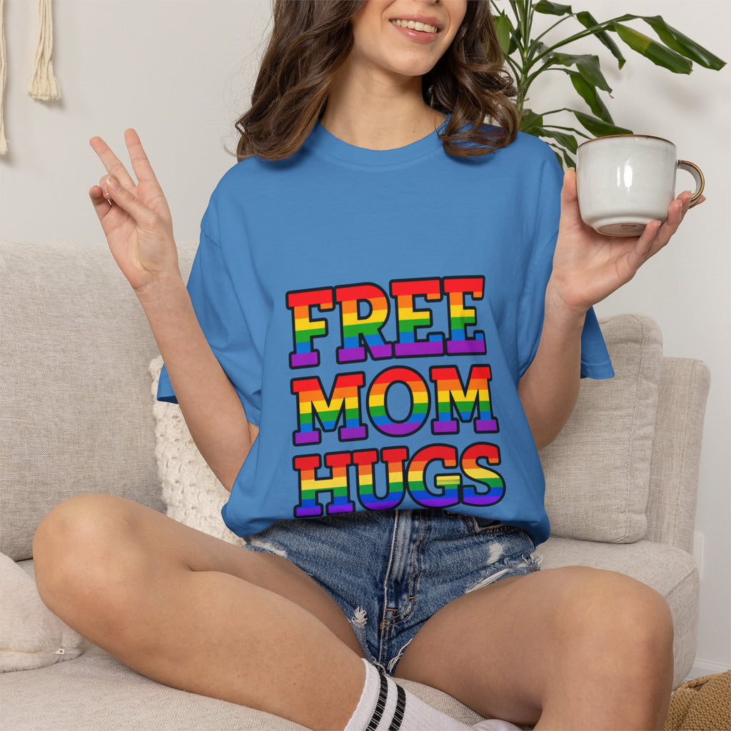 Free Mom Hugs Rainbow Pride Comfort Colors T-Shirt
