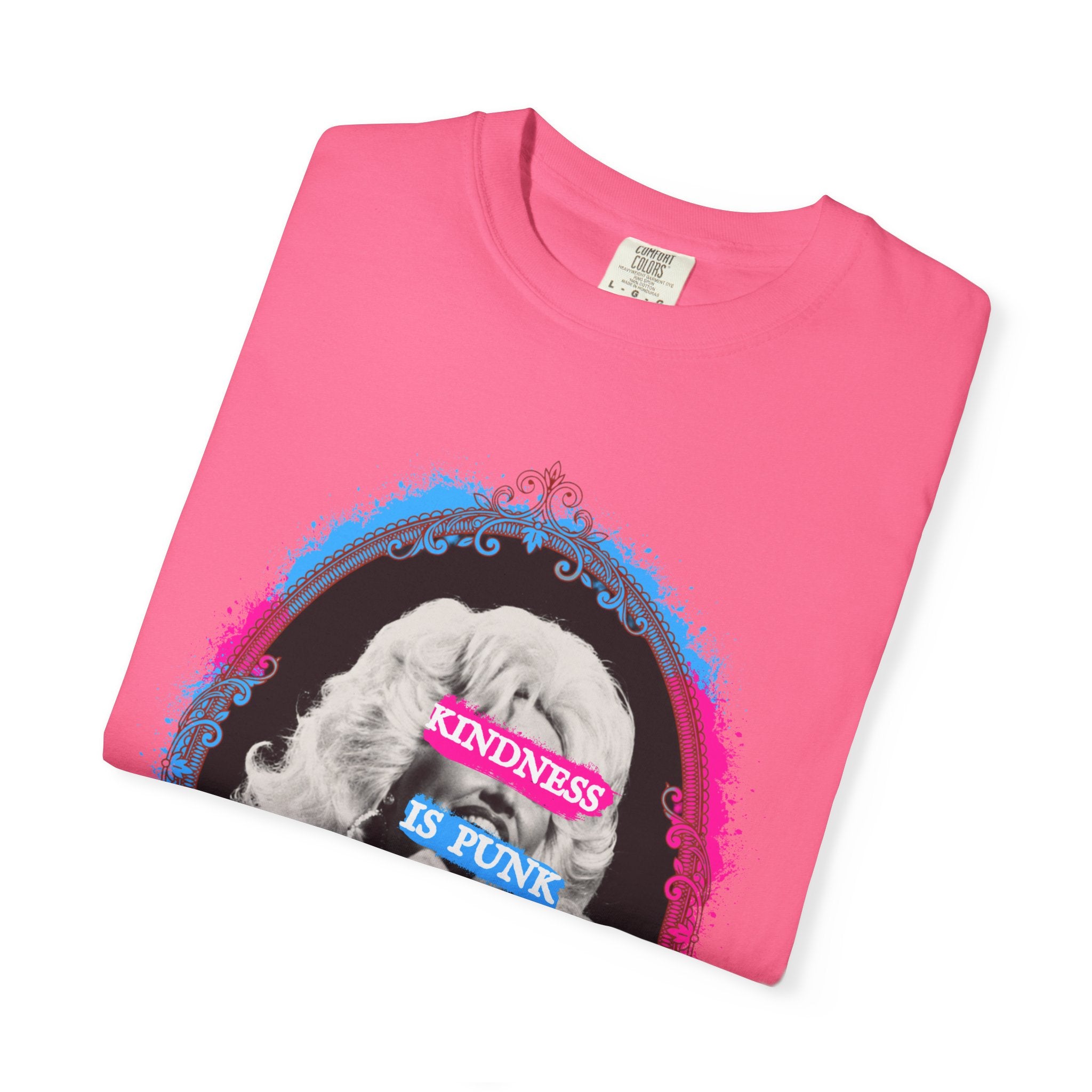 Kindness Is Punk Dolly Comfort Colors T-ShirtT-Shirt — Retro Punk Graphic Tee