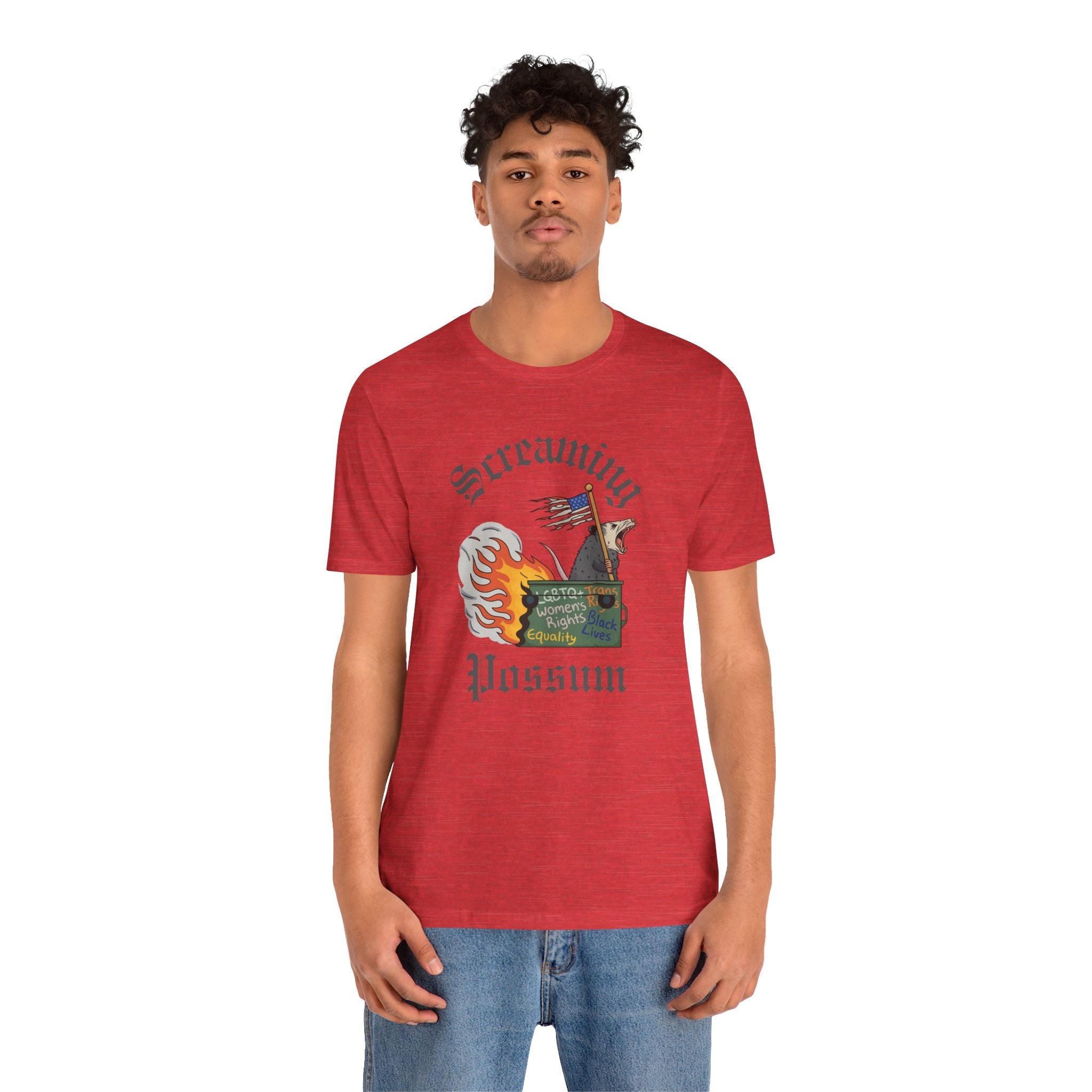 DEI Ride or Die - Screaming Possum Dumpster Fire Ride T-Shirt