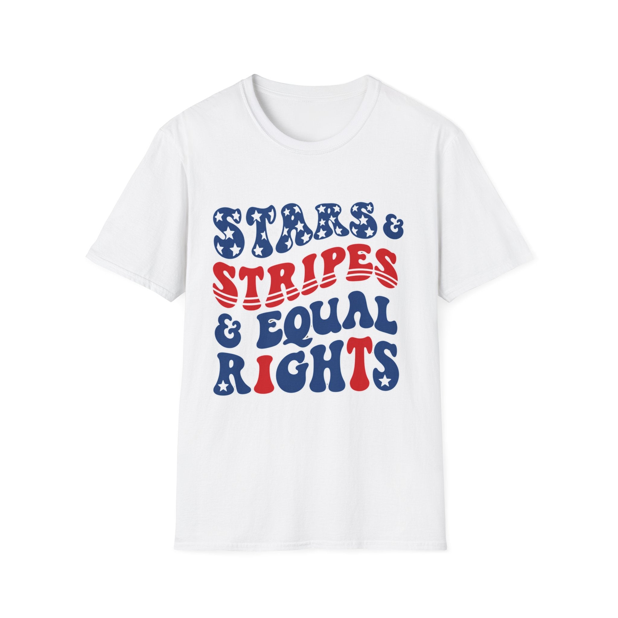 Stars & Stripes & Equal Rights Patriotic Gildan T‐Shirt