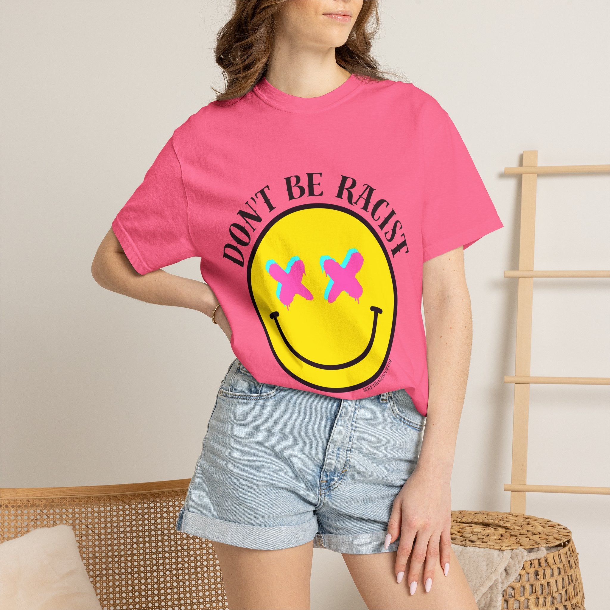Don't Be Racist Mr. Smiley Comfort Colors T-Shirt