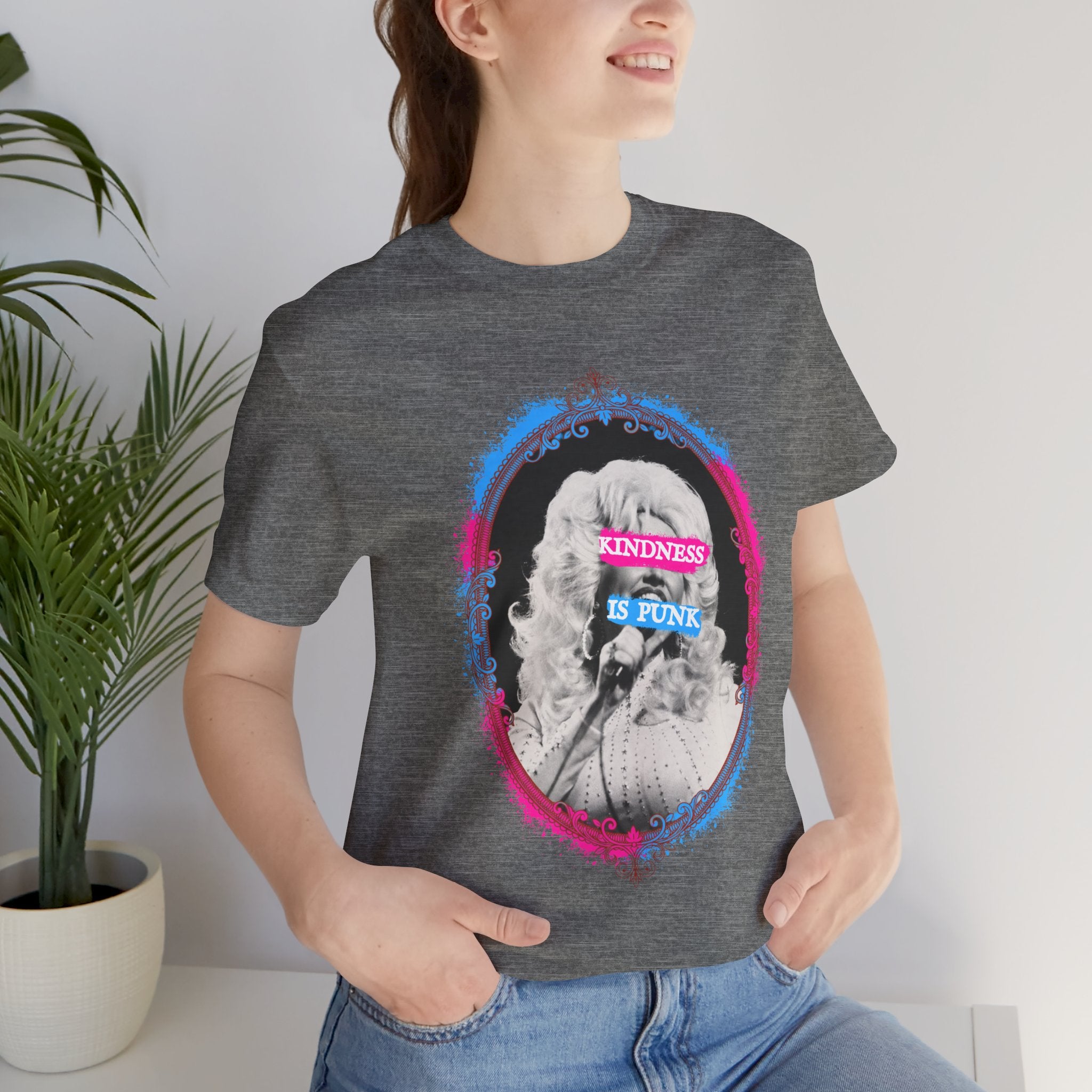 Kindness Is Punk Dolly Bella + Canvas T-Shirt - Vintage Punk Graphic Tee