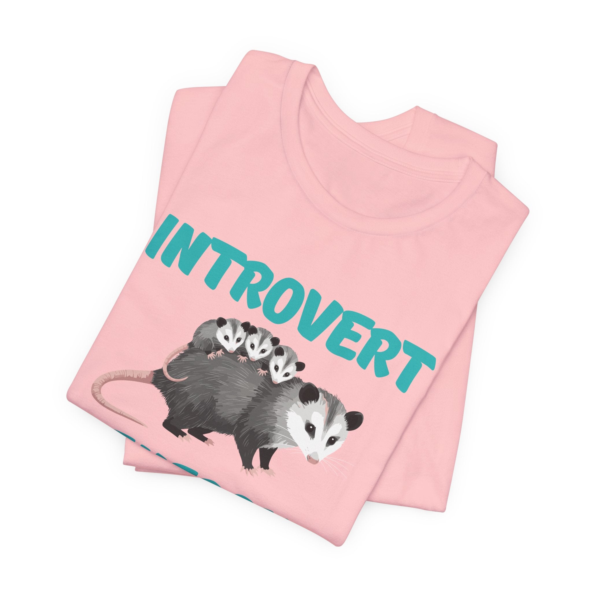 Introvert Energy T-Shirt — Cute Opossum Graphic Tee from Screaming Possum