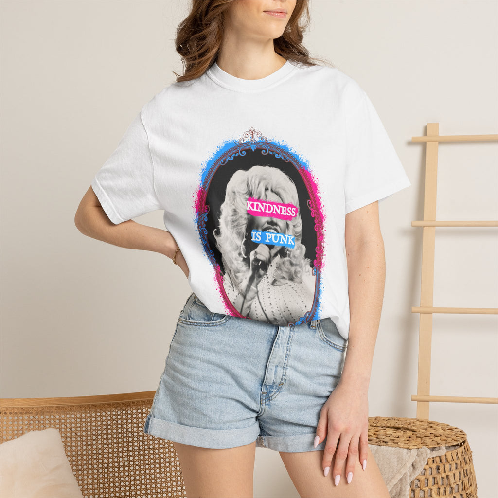 Kindness Is Punk Dolly Comfort Colors T-ShirtT-Shirt — Retro Punk Graphic Tee